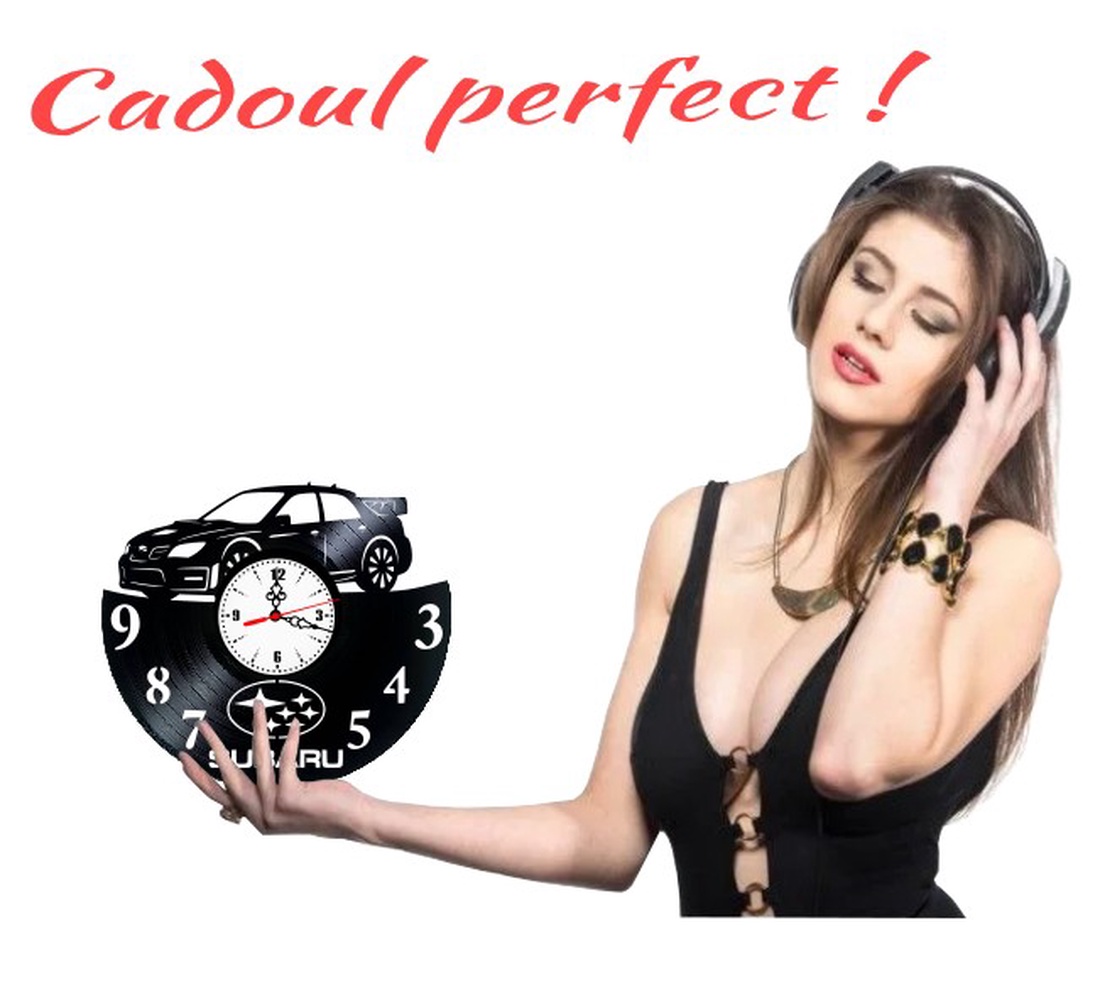 Ceas de Perete Artizanal din Vinil Subaru WRX STI � Lucrat Manual, Cadou de Raliu pentru Pasionații Auto - casă & stil de viață - decorațiuni de casă - decorațiuni de pereți - ceasuri de perete - Artynos.ro