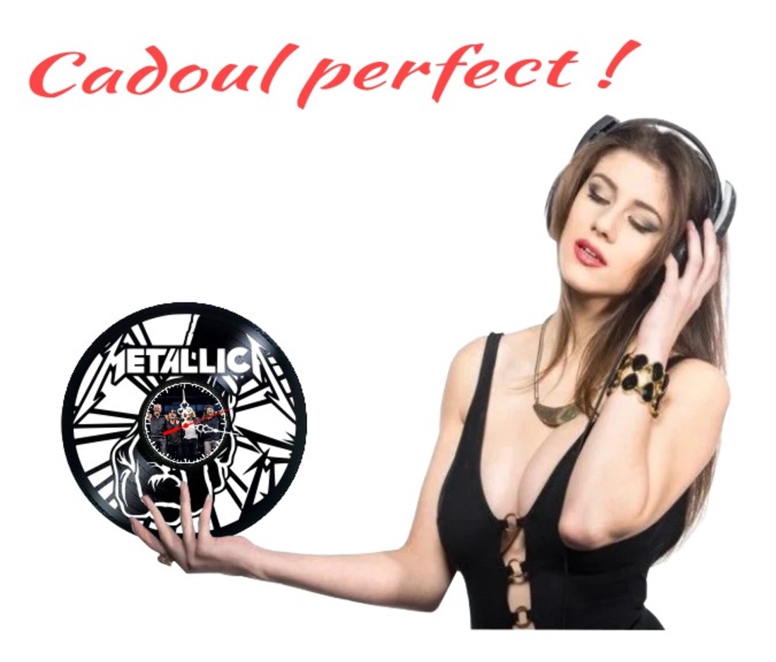 Ceas de perete decorativ realizat din disc de vinil, Model Metallica St Anger Pumn Rock Metal, Negru, 30 cm - casă & stil de viață - decorațiuni de casă - decorațiuni de pereți - ceasuri de perete - Artynos.ro