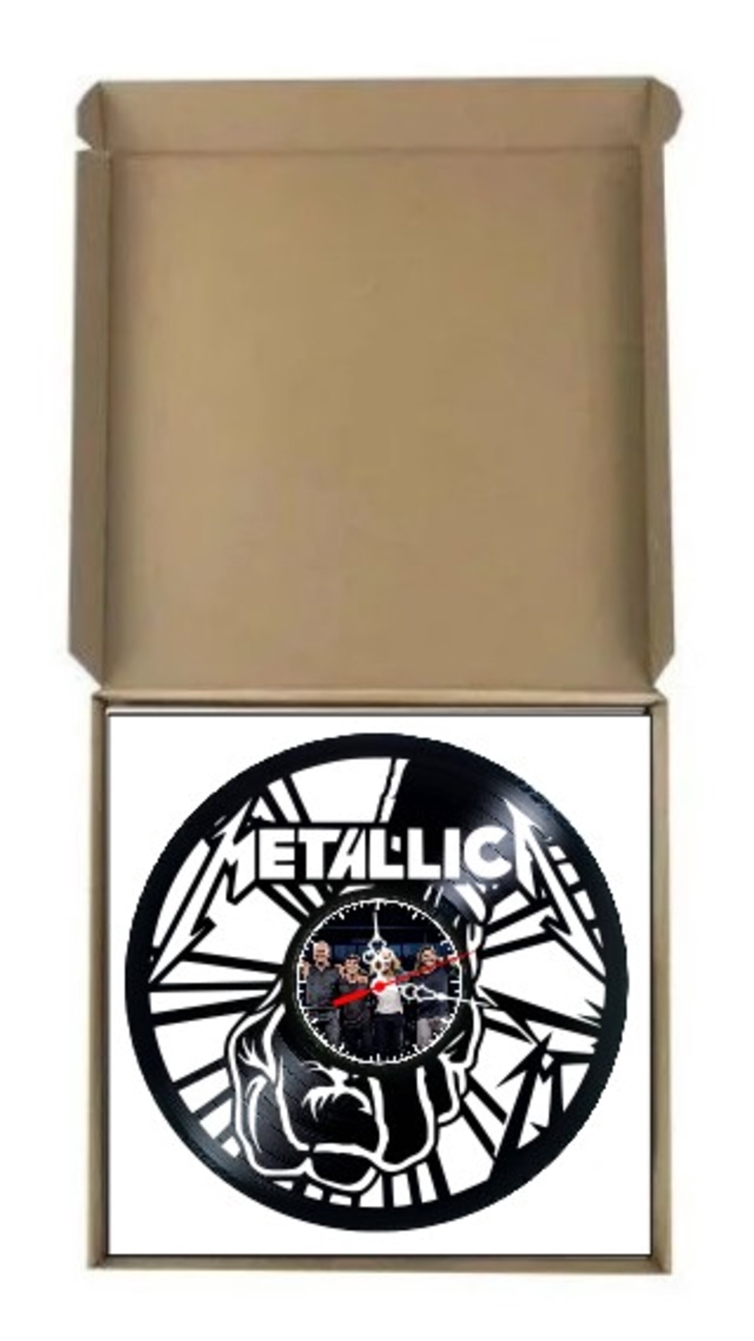 Ceas de perete decorativ realizat din disc de vinil, Model Metallica St Anger Pumn Rock Metal, Negru, 30 cm - casă & stil de viață - decorațiuni de casă - decorațiuni de pereți - ceasuri de perete - Artynos.ro