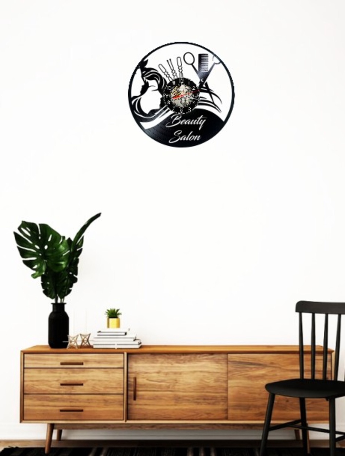Ceas de perete decorativ realizat din disc de vinil, Model Metallica Heavy Metal Logo Trupa, Negru, 30 cm - casă & stil de viață - decorațiuni de casă - decorațiuni de pereți - ceasuri de perete - Artynos.ro