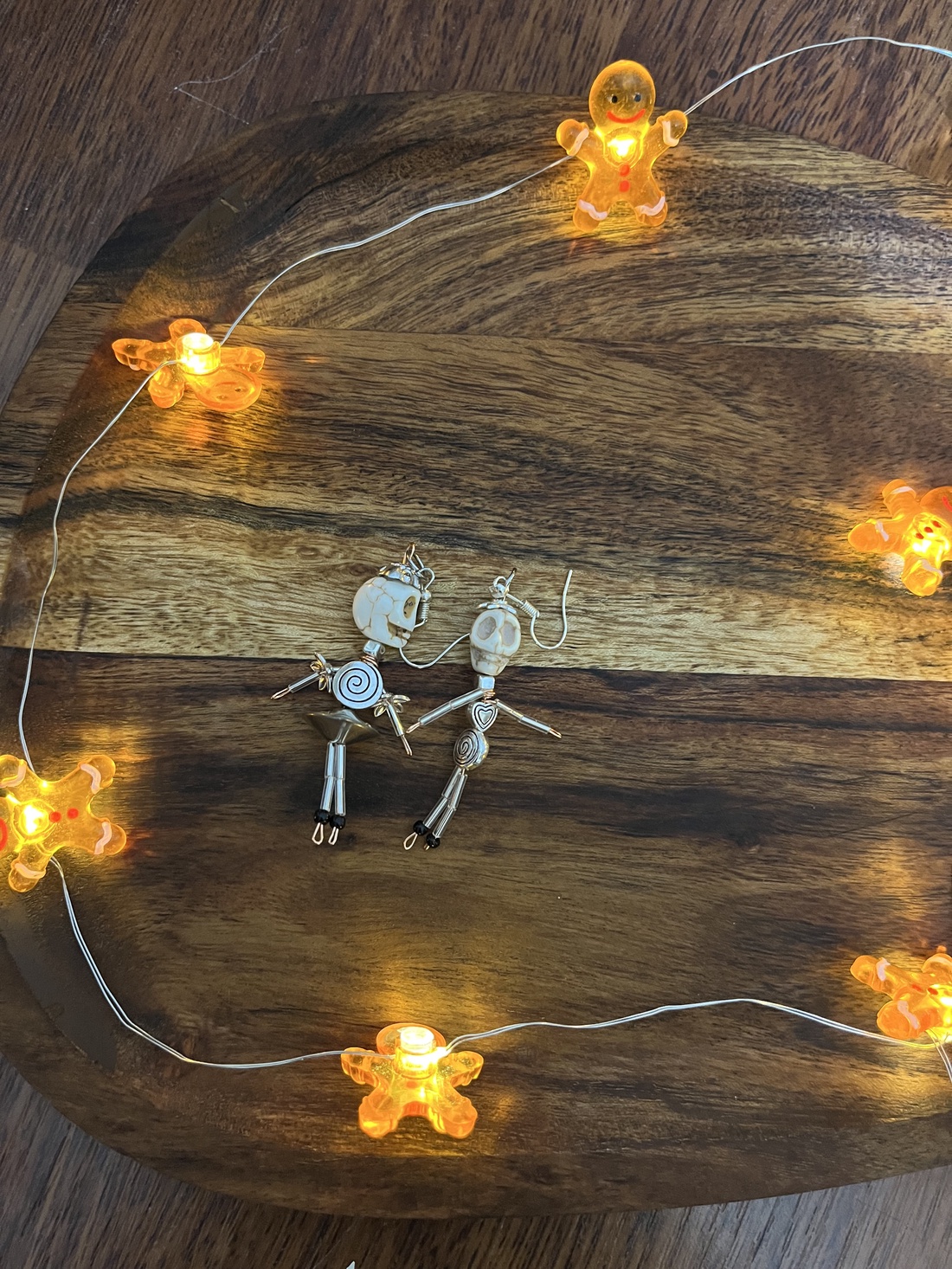 Cercei robotel craniu - bijuterii - cercei - cercei din mărgele - Artynos.ro