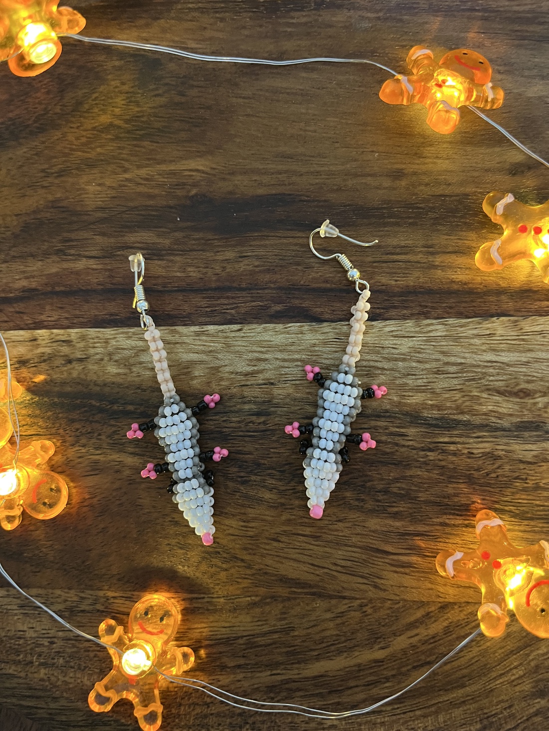 Cercei oposum - bijuterii - cercei - cercei din mărgele - Artynos.ro