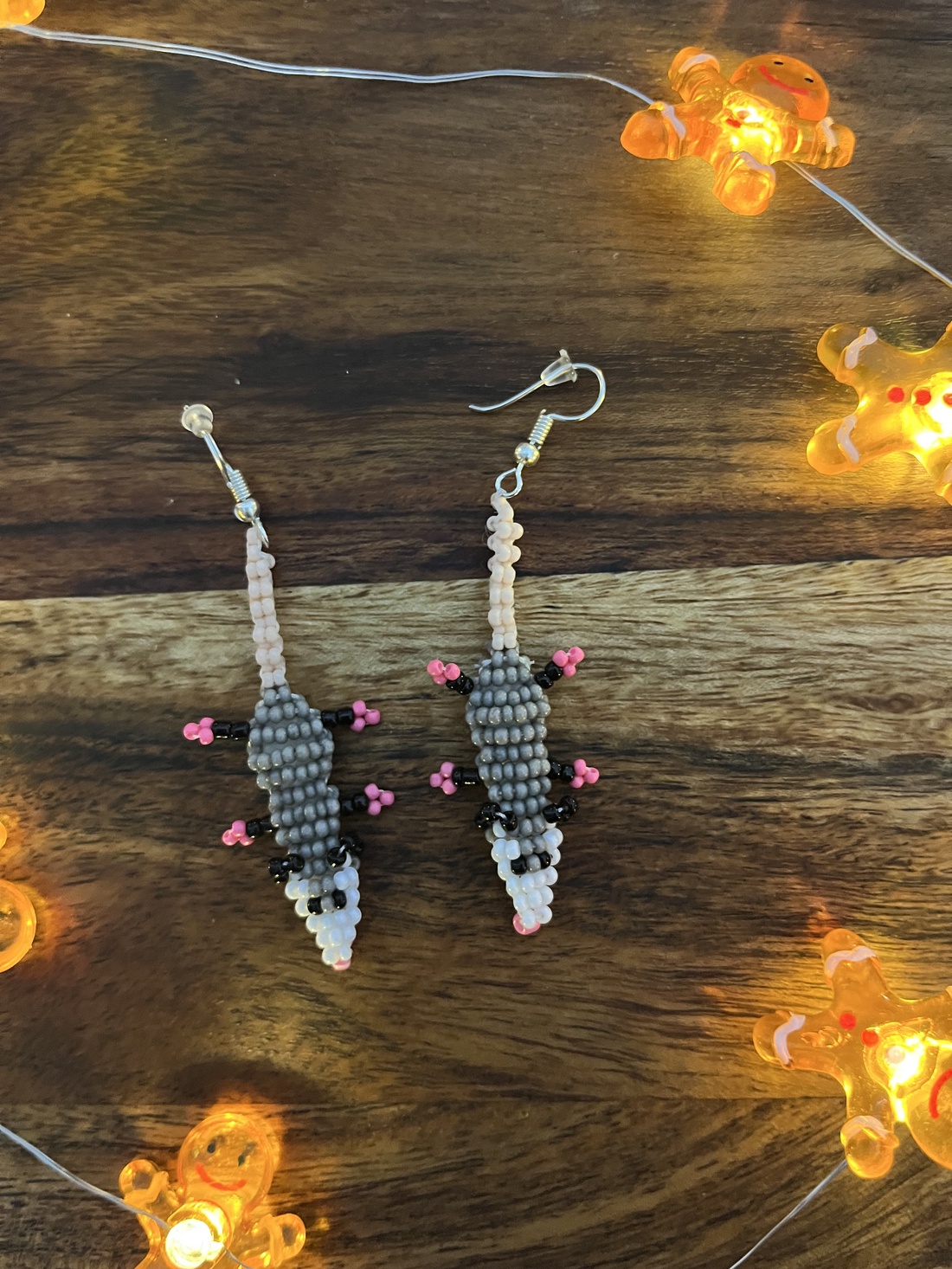 Cercei oposum - bijuterii - cercei - cercei din mărgele - Artynos.ro