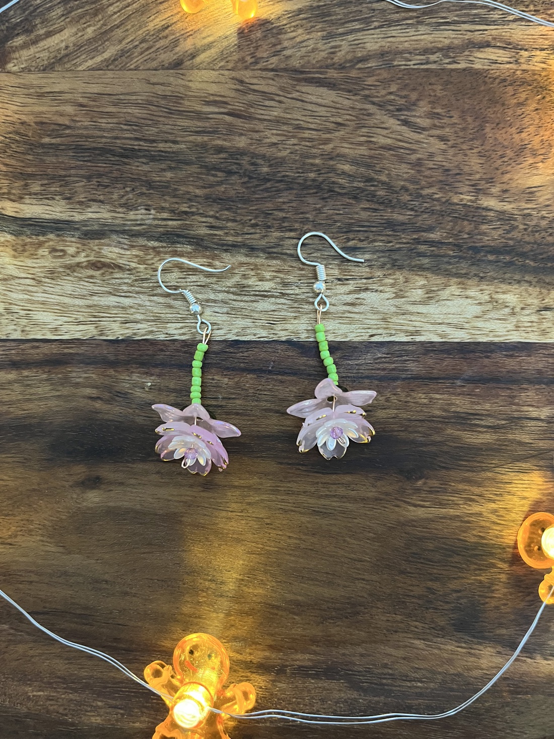 Cercei nufăr - bijuterii - cercei - cercei din mărgele - Artynos.ro