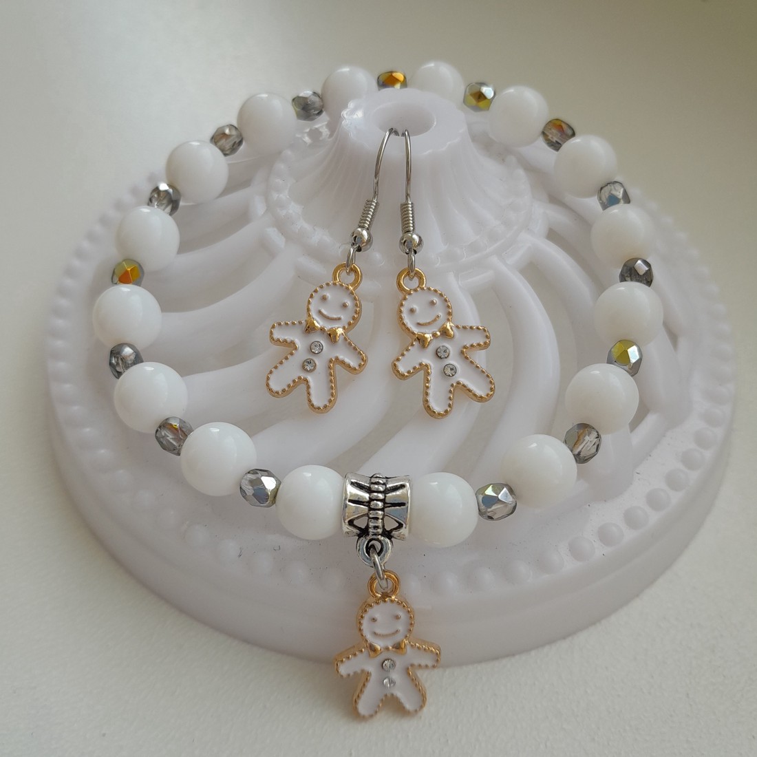 Set de bijuterii Gingerbread - brățară, cercei -  - Artynos.ro