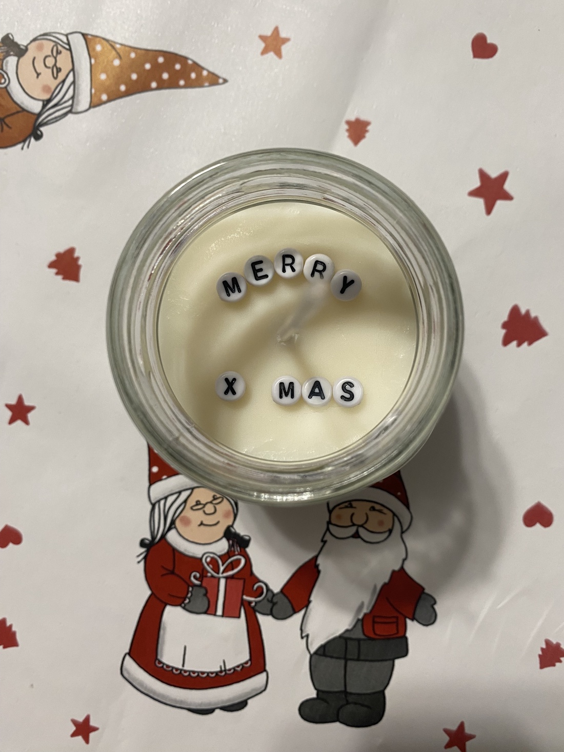 Lumânare parfumată cu mesaj ascuns Merry Xmas - crăciun - decorațiuni de crăciun de casă - lumânări parfumate de crăciun - Artynos.ro