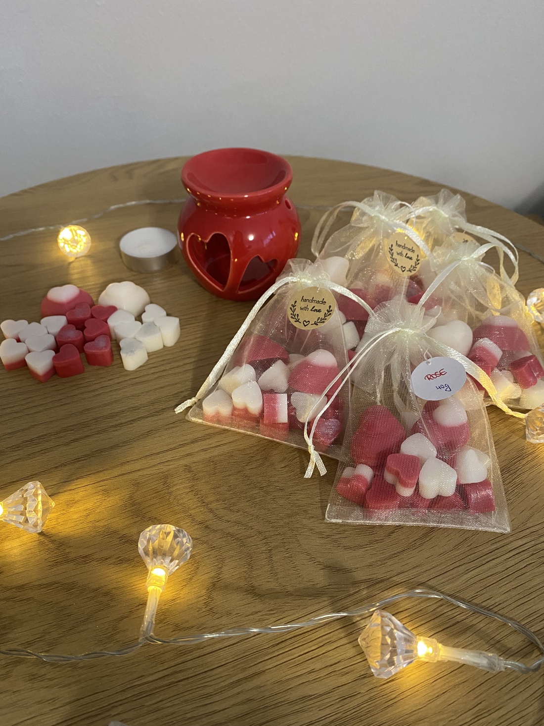 Set aromaterapie/Wax melts �Love is in the air (Rose/Trandafir) - casă & stil de viață - lumânări, parfumuri, arome - difuzor de arome - Artynos.ro