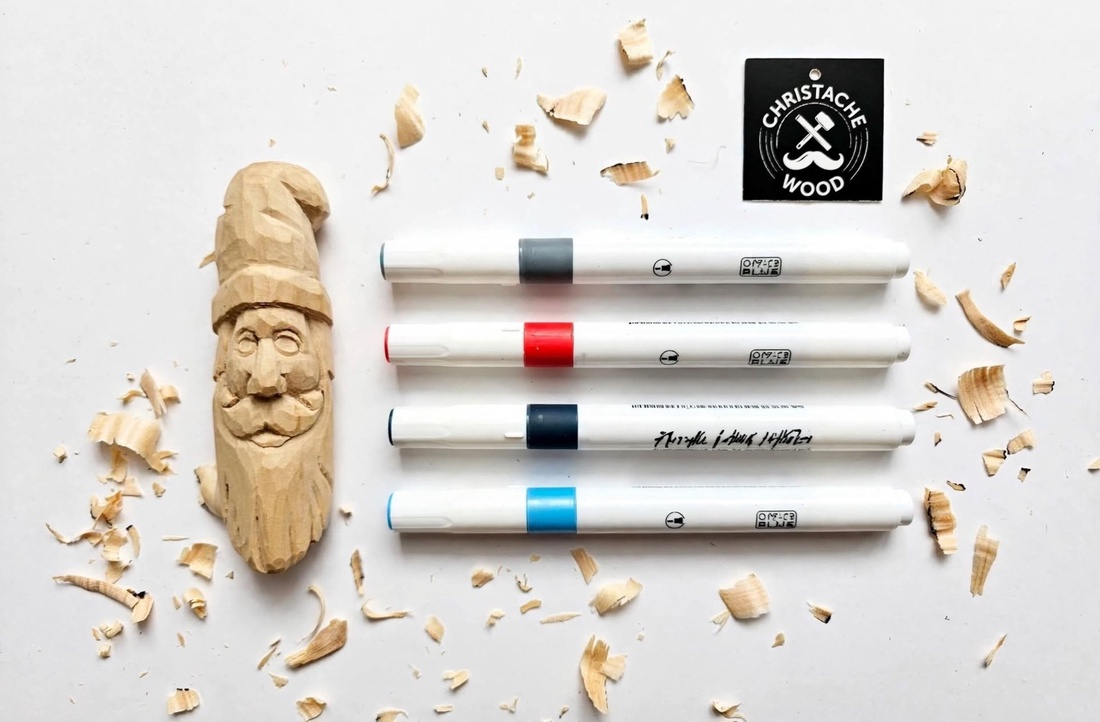 Kit Creativ Moș Crăciun din Lemn � Decorează-l Singur + 5 Carioci Acrilice - crăciun - cadouri de moș crăciun - cadouri de moș crăciun - Artynos.ro