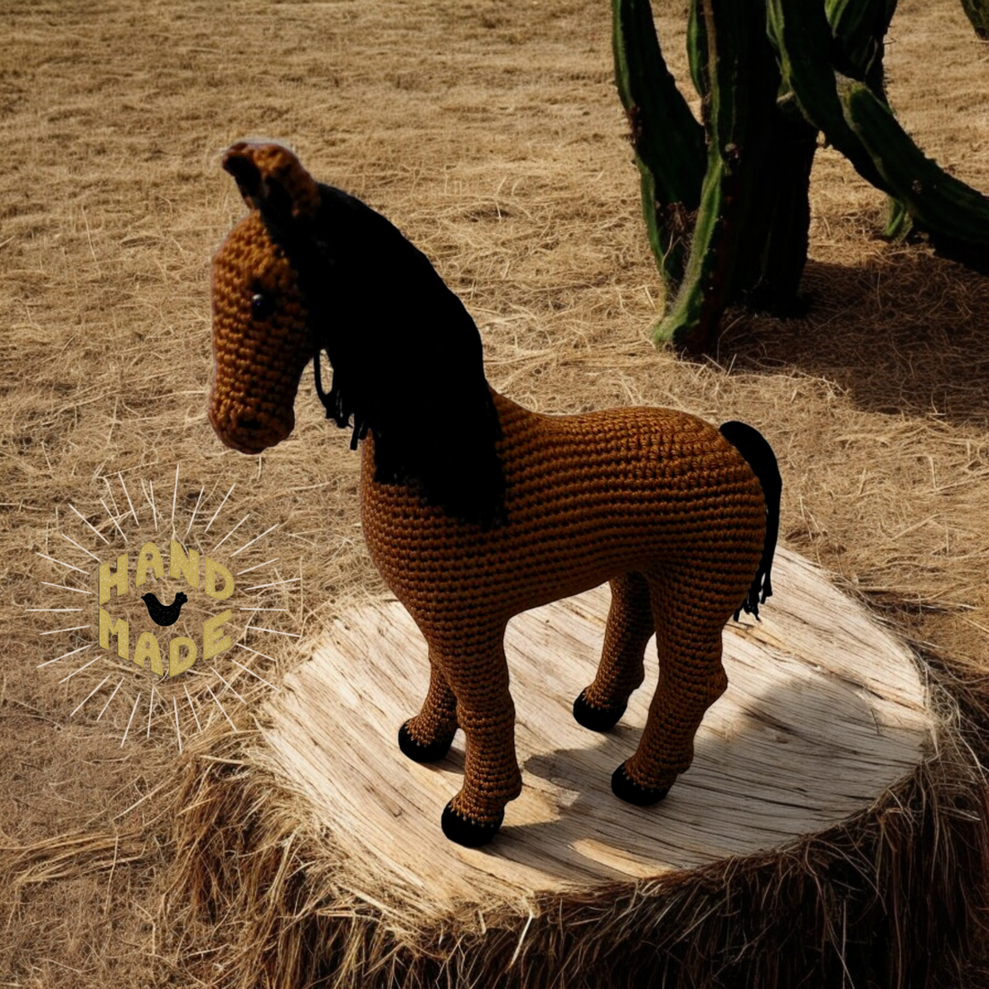 Amigurumi technikával horgolt Élethű ló  - jucării și echipamente pentru copii - plușuri - cal și ponei de pluș - Artynos.ro