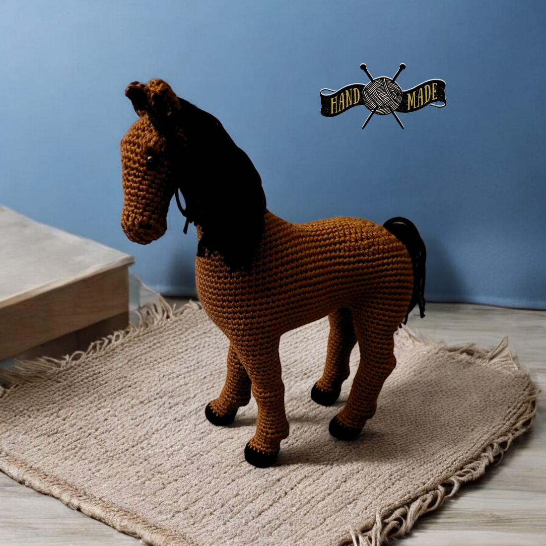 Amigurumi technikával horgolt Élethű ló  - jucării și echipamente pentru copii - plușuri - cal și ponei de pluș - Artynos.ro