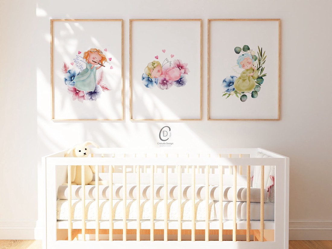 Decal de perete zână de primăvară, poster, decorare cameră copii - - Artynos.ro Decal de perete zână de primăvară, poster, decorare cameră copii - - Artynos.ro