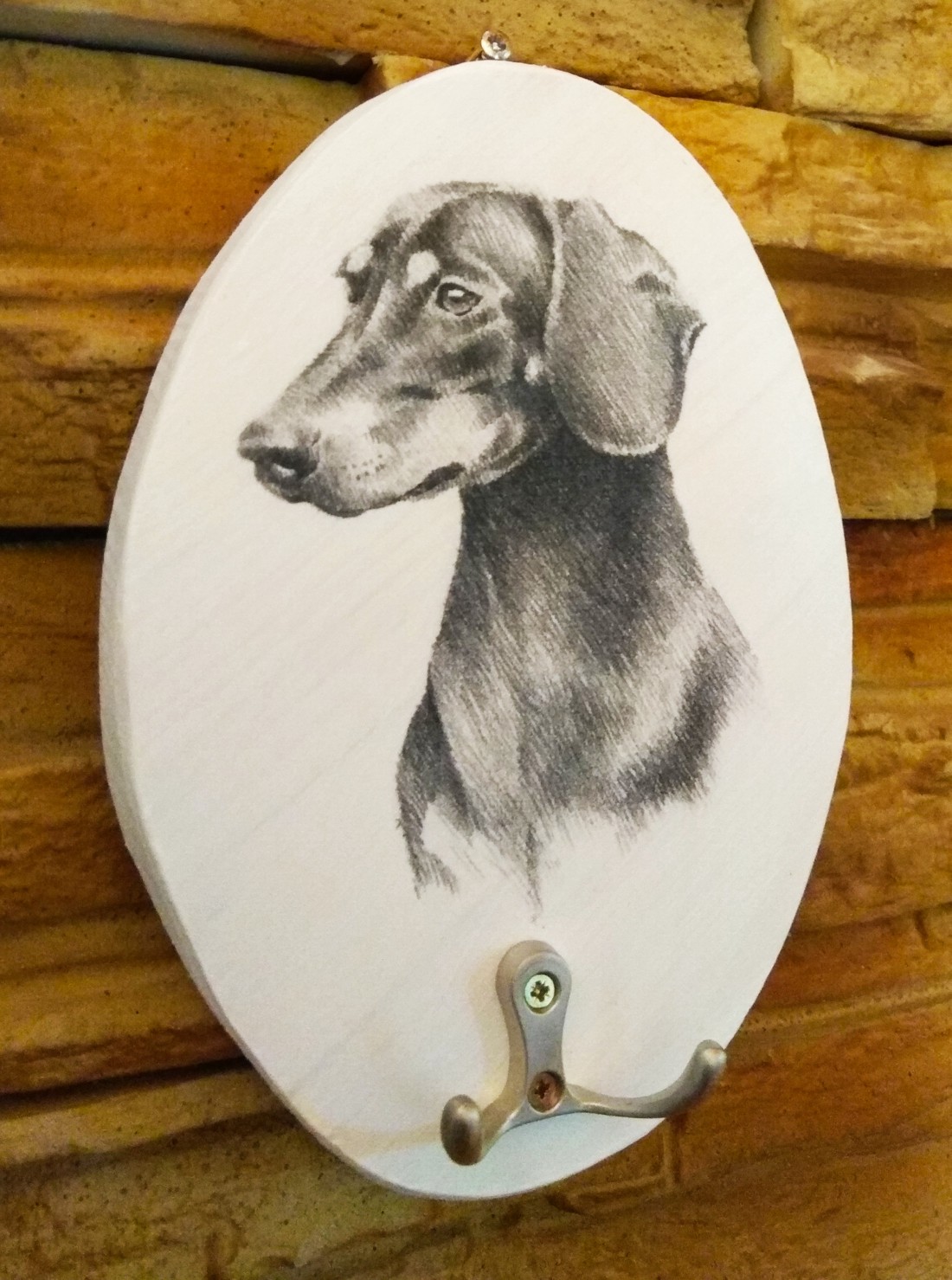 Suport de perete pentru lesă cu câine dachshund - - Artynos.ro Suport de perete pentru lesă cu câine dachshund - - Artynos.ro