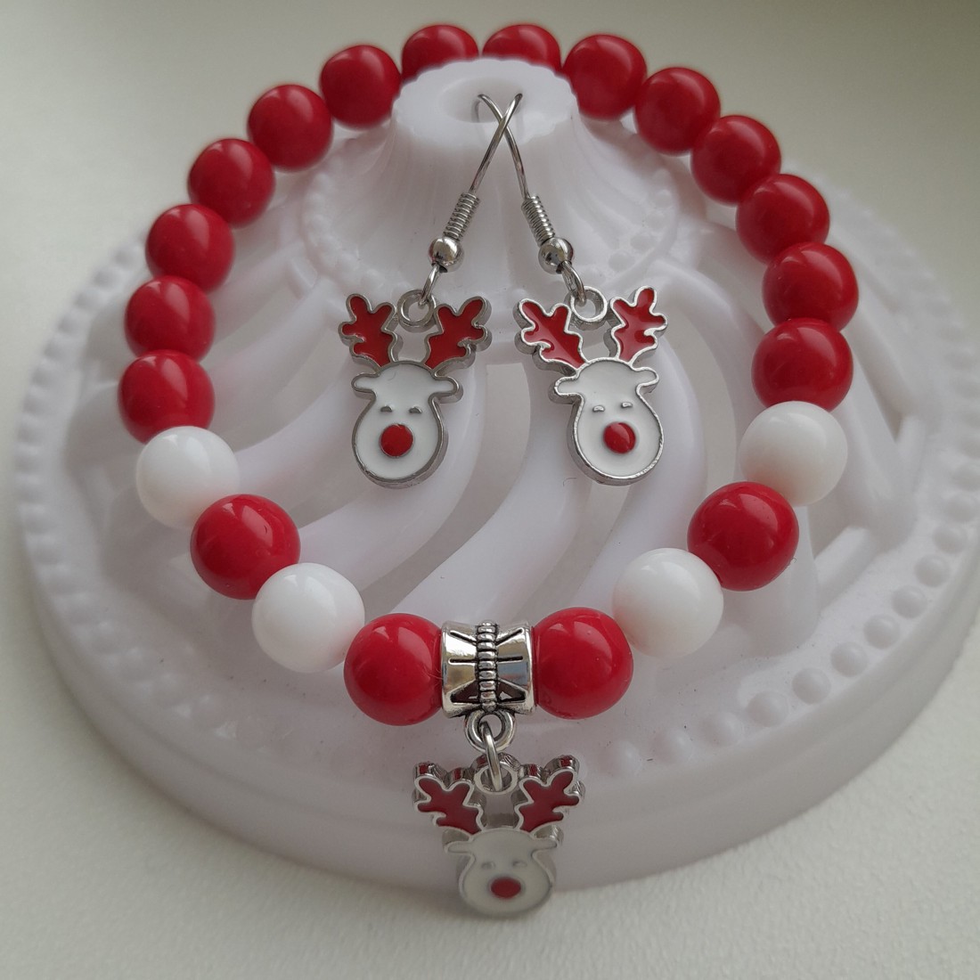 Set de bijuterii cu corn - brățară, cercei -  - Artynos.ro