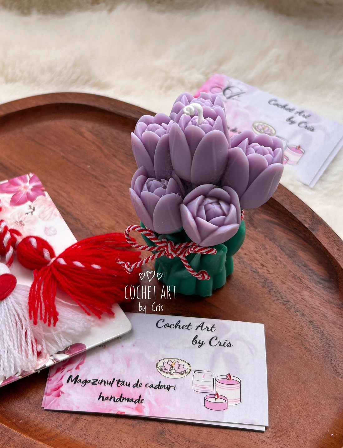 Lumanare buchet de Lalele - casă & stil de viață - lumânări, parfumuri, arome - ceară parfumată - Artynos.ro