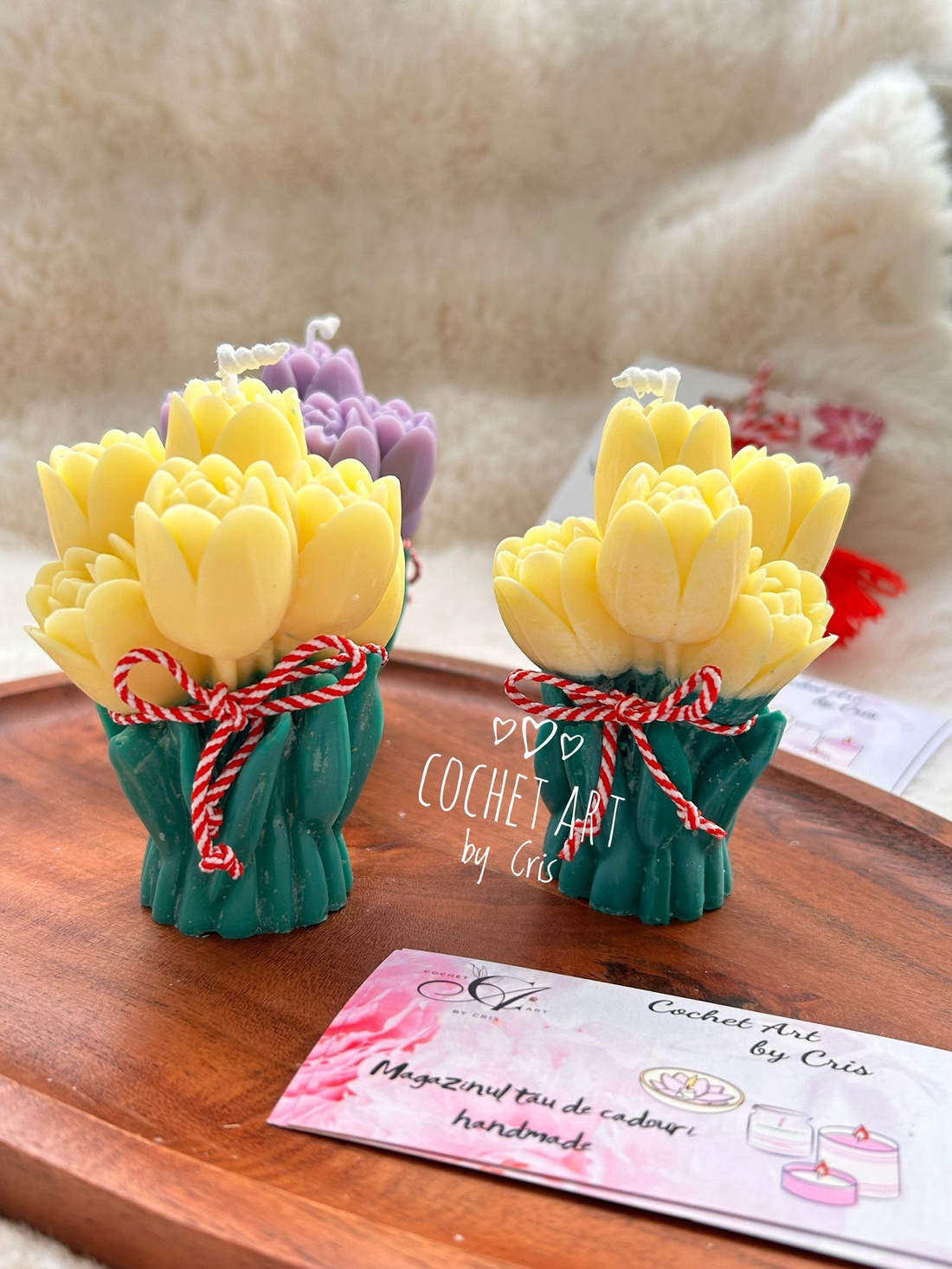 Lumanare buchet de Lalele - casă & stil de viață - lumânări, parfumuri, arome - ceară parfumată - Artynos.ro