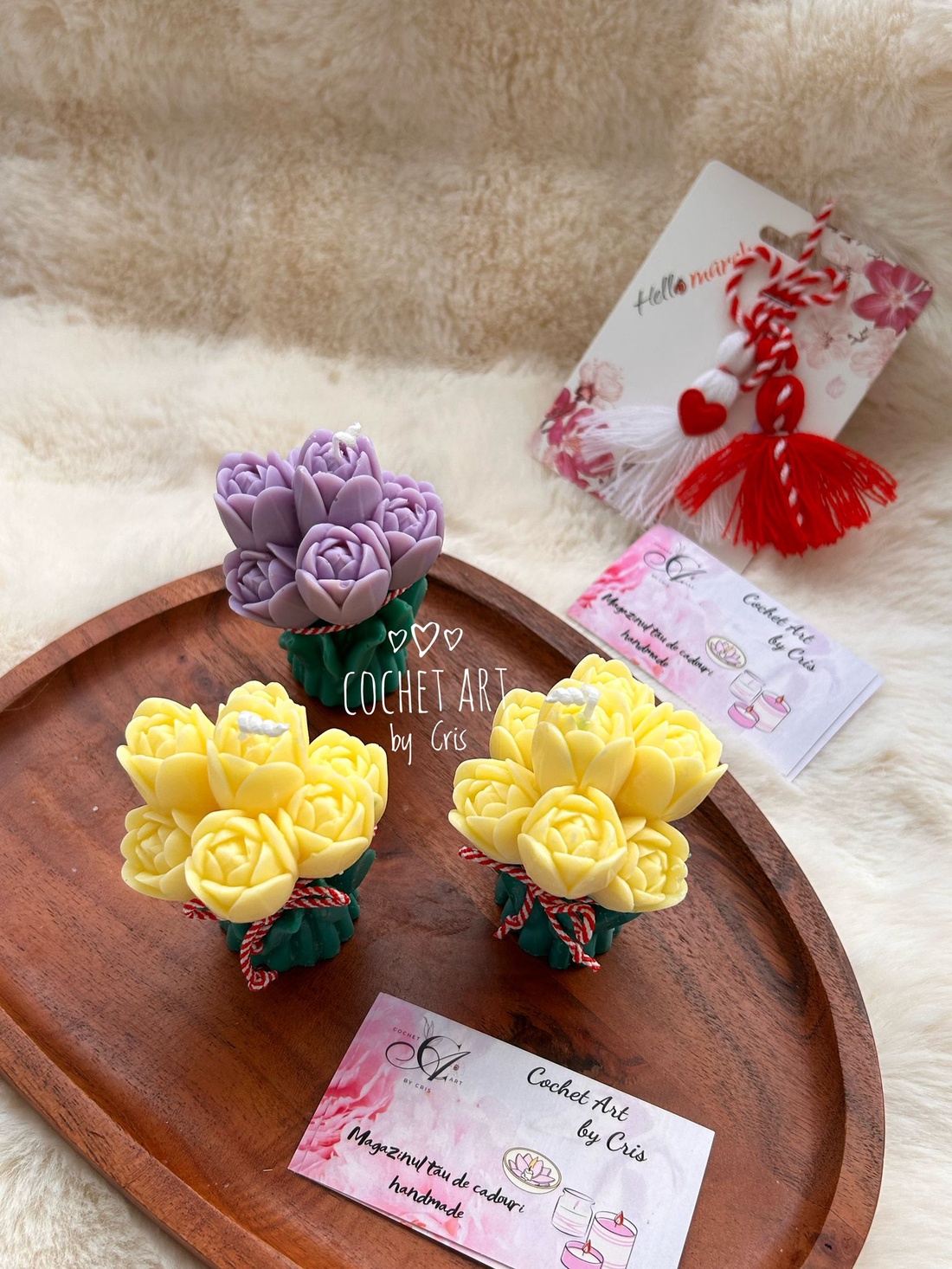 Lumanare buchet de Lalele - casă & stil de viață - lumânări, parfumuri, arome - ceară parfumată - Artynos.ro