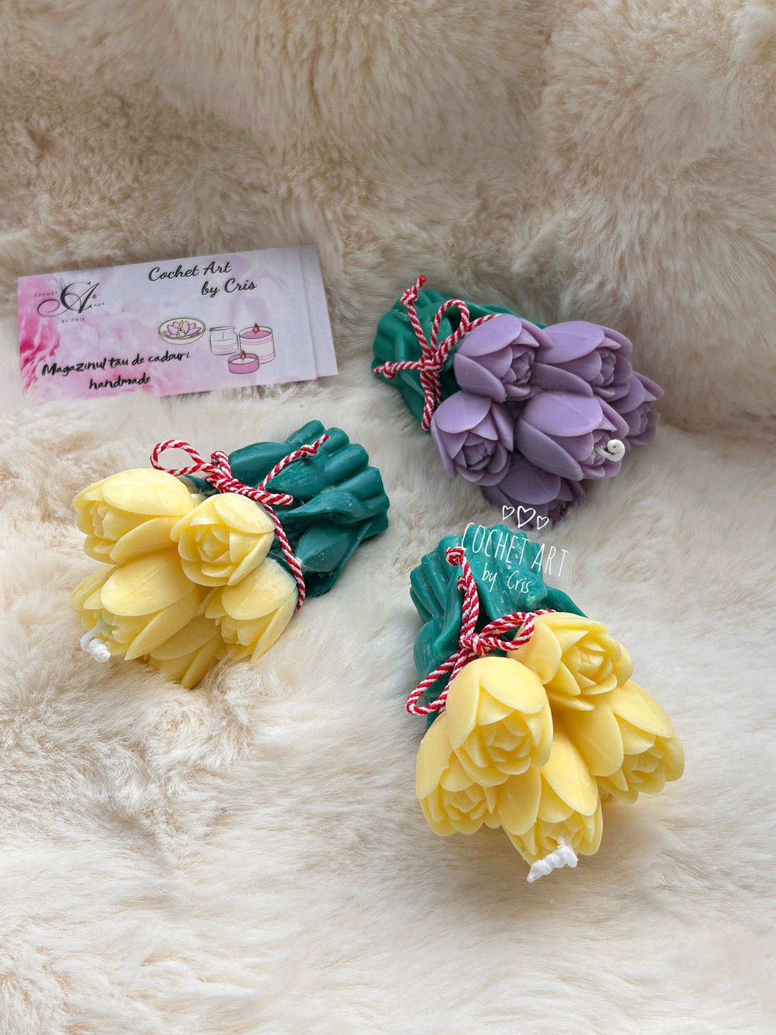 Lumanare buchet de Lalele - casă & stil de viață - lumânări, parfumuri, arome - ceară parfumată - Artynos.ro