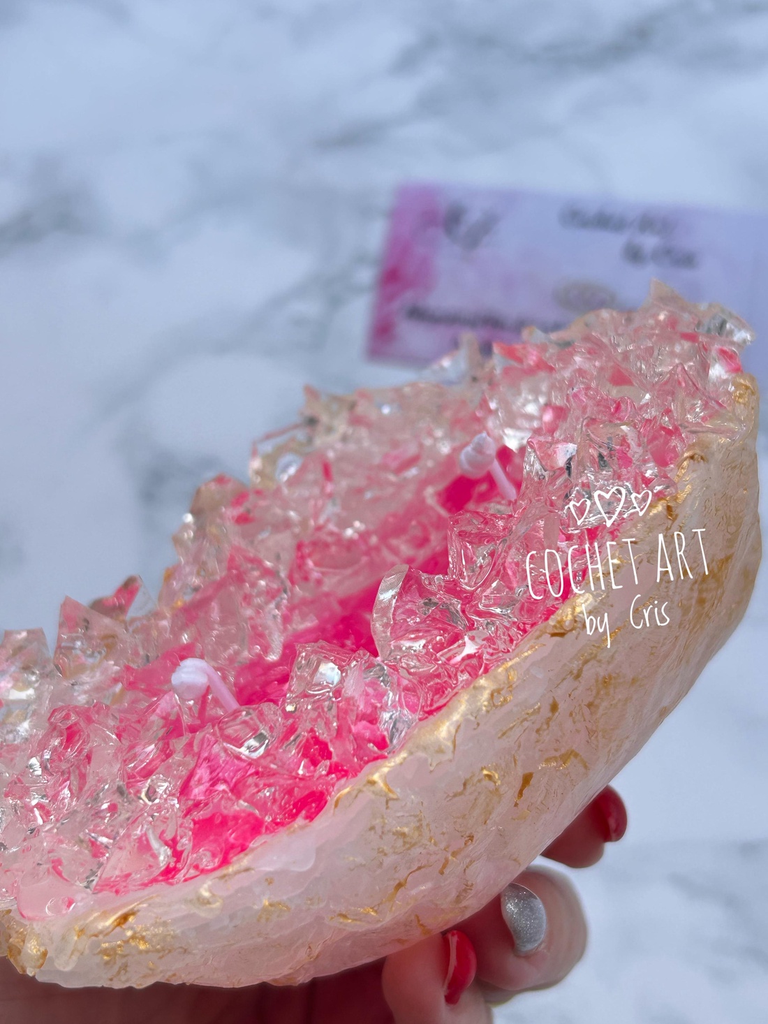 Lumanare Barcuta cu Cristale - accessorii și unelte - materie primă mixtă - lumânare - Artynos.ro