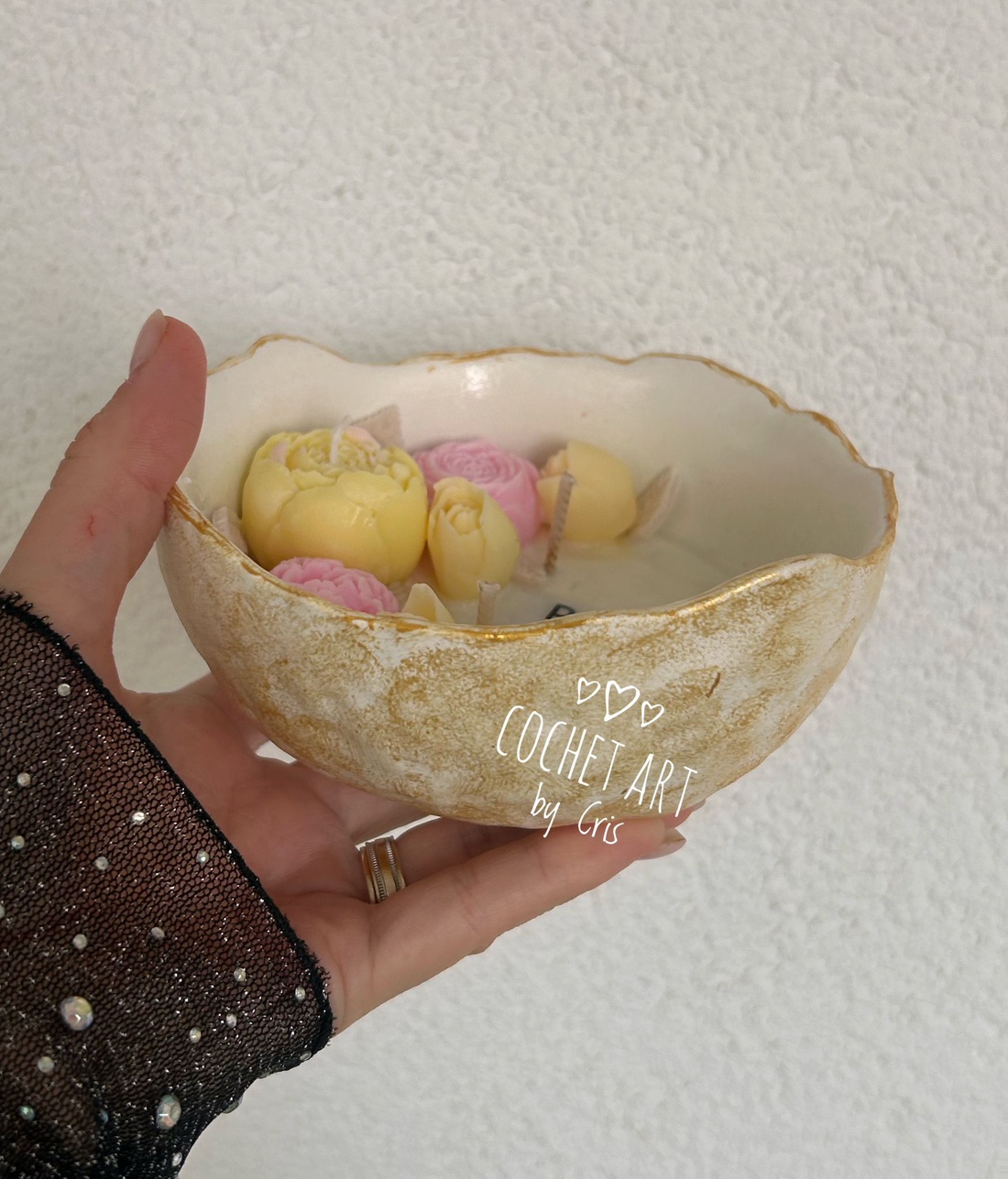 Lumanare Paste Fericit - decor de sărbători - decorațiuni de paște - decor masă de paște - Artynos.ro