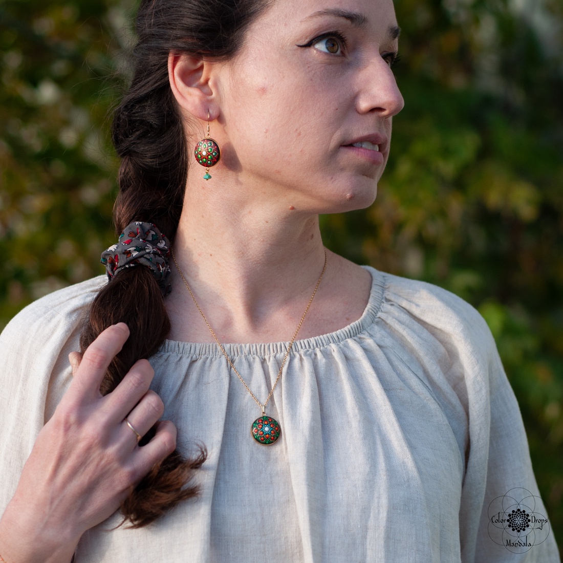 Colier Mandala Forest Jewel MINI - bijuterii - coliere - coliere cu pandative - Artynos.ro