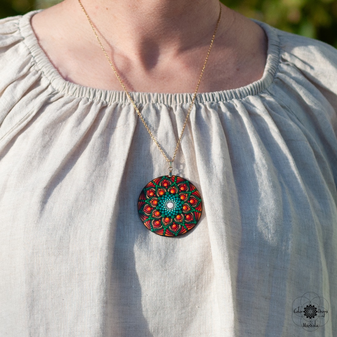 Colier Mandala Forest Jewel - bijuterii - coliere - coliere cu pandative - Artynos.ro