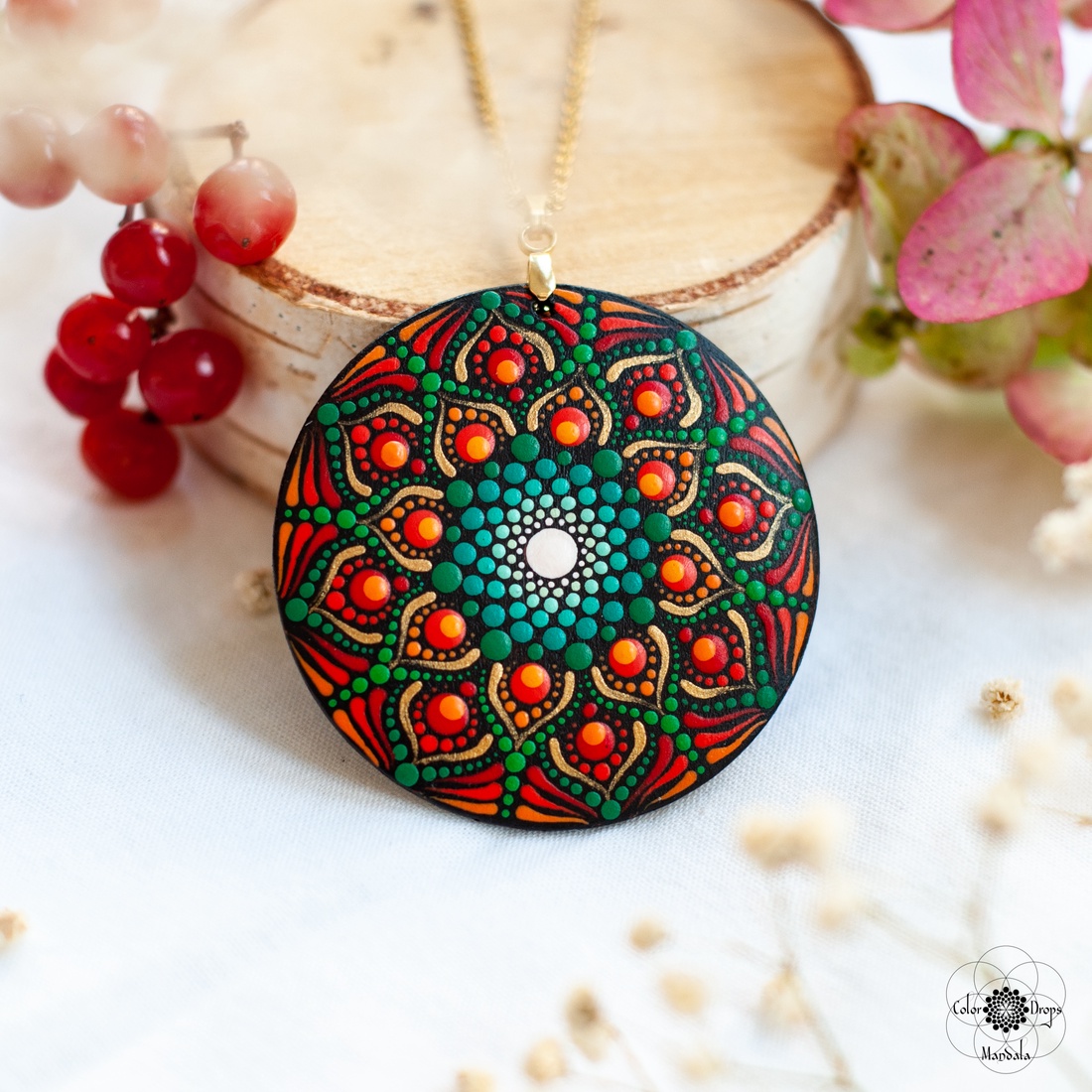 Colier Mandala Forest Jewel - bijuterii - coliere - coliere cu pandative - Artynos.ro