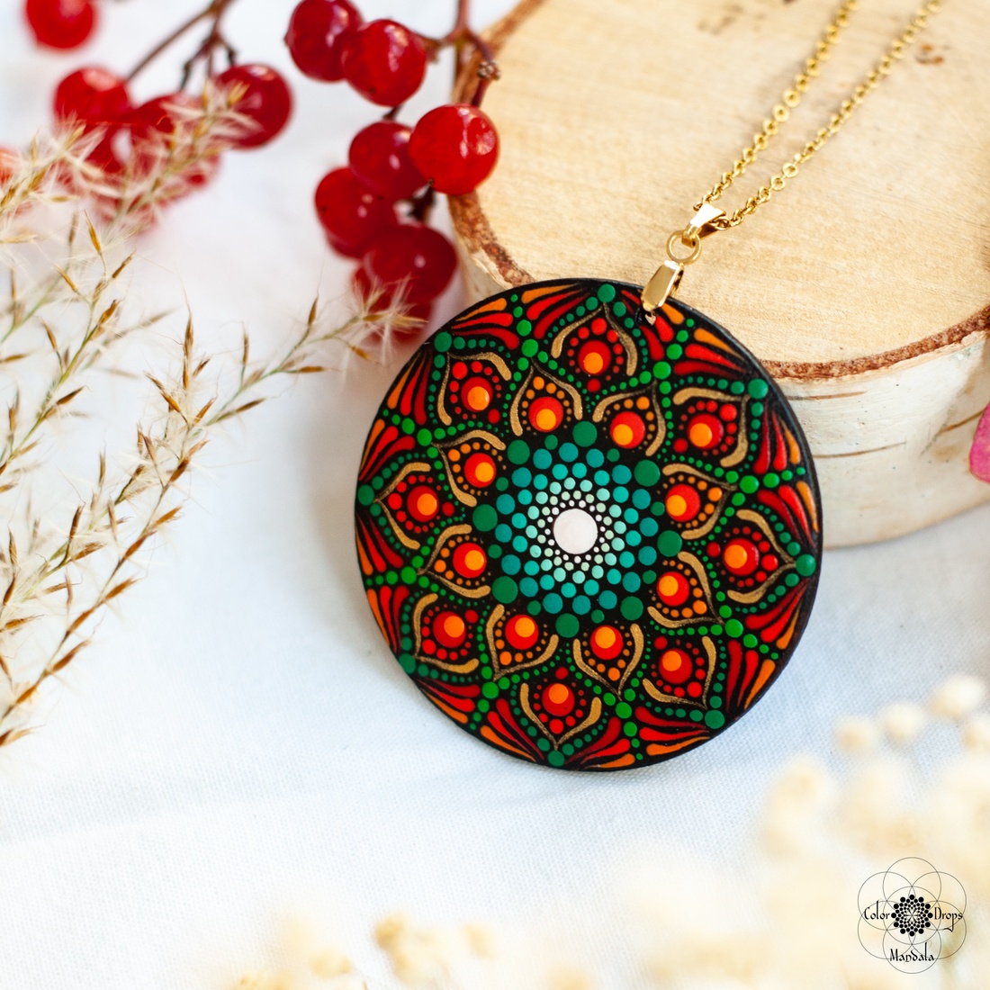 Colier Mandala Forest Jewel - bijuterii - coliere - coliere cu pandative - Artynos.ro