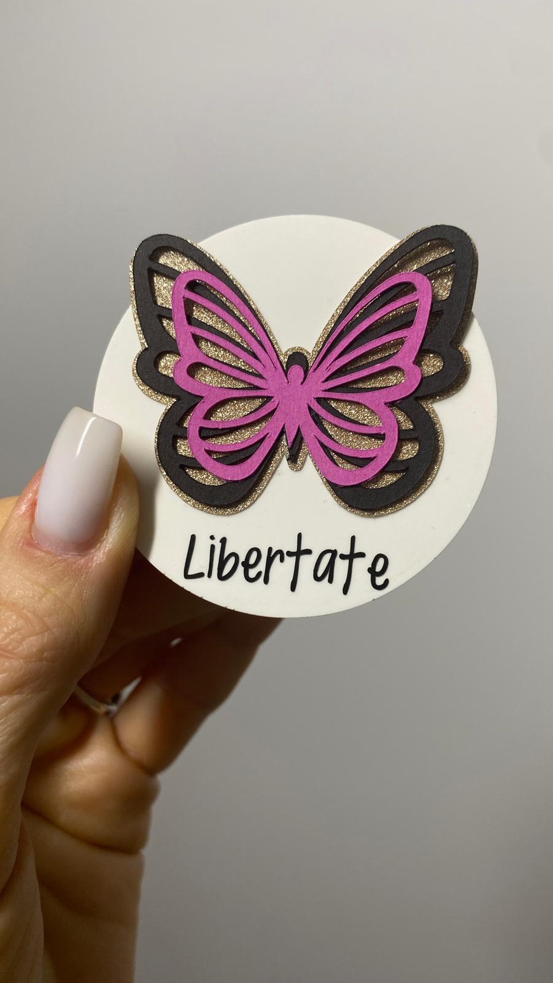 Mărțișor broșă - fluture 3D - bijuterii - mărțișor - Artynos.ro