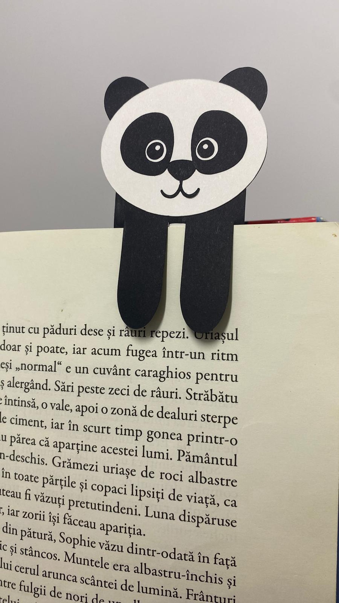Semn de carte pentru copii - Urs panda - cărți și creații cu tematică muzicală, cadouri - semn de carte - Artynos.ro