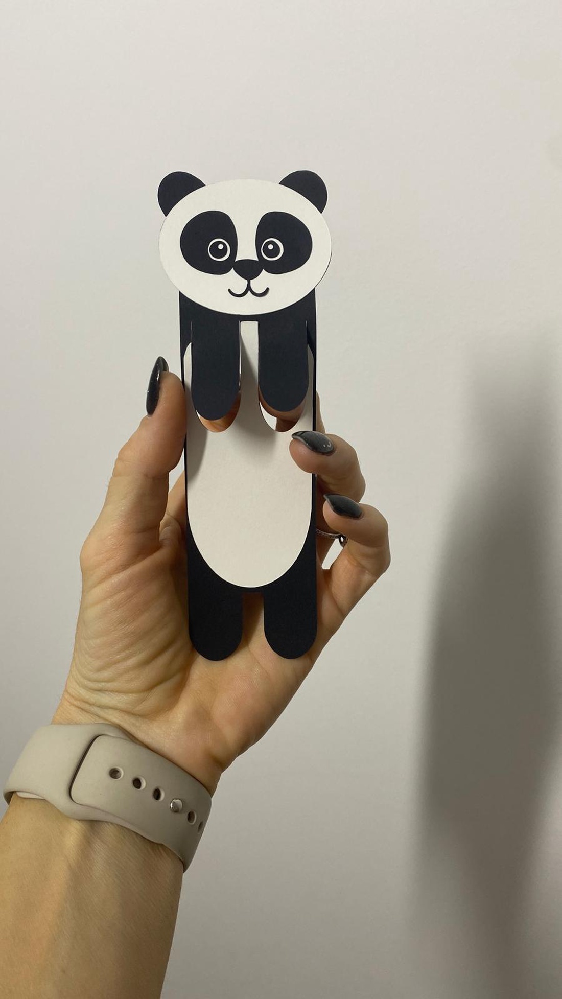 Semn de carte pentru copii - Urs panda - cărți și creații cu tematică muzicală, cadouri - semn de carte - Artynos.ro