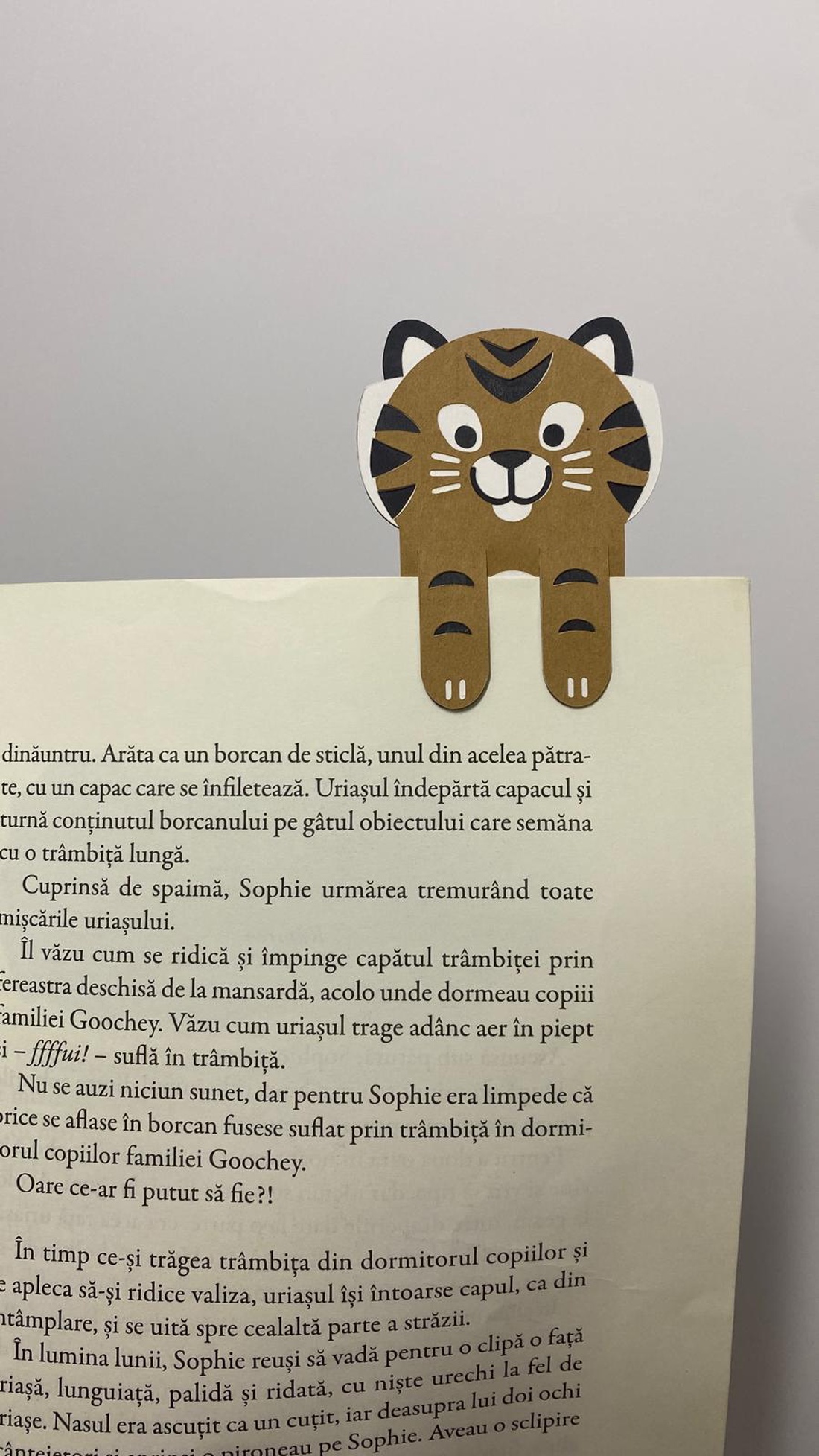 Semn de carte pentru copii - Tigru - cărți și creații cu tematică muzicală, cadouri - semn de carte - Artynos.ro