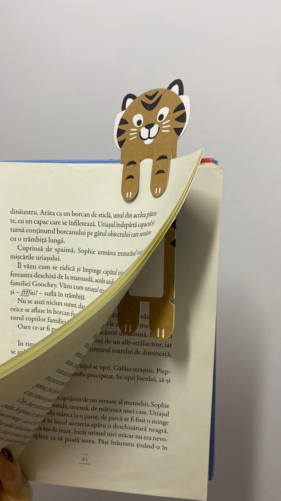 Semn de carte pentru copii - Tigru - cărți și creații cu tematică muzicală, cadouri - semn de carte - Artynos.ro