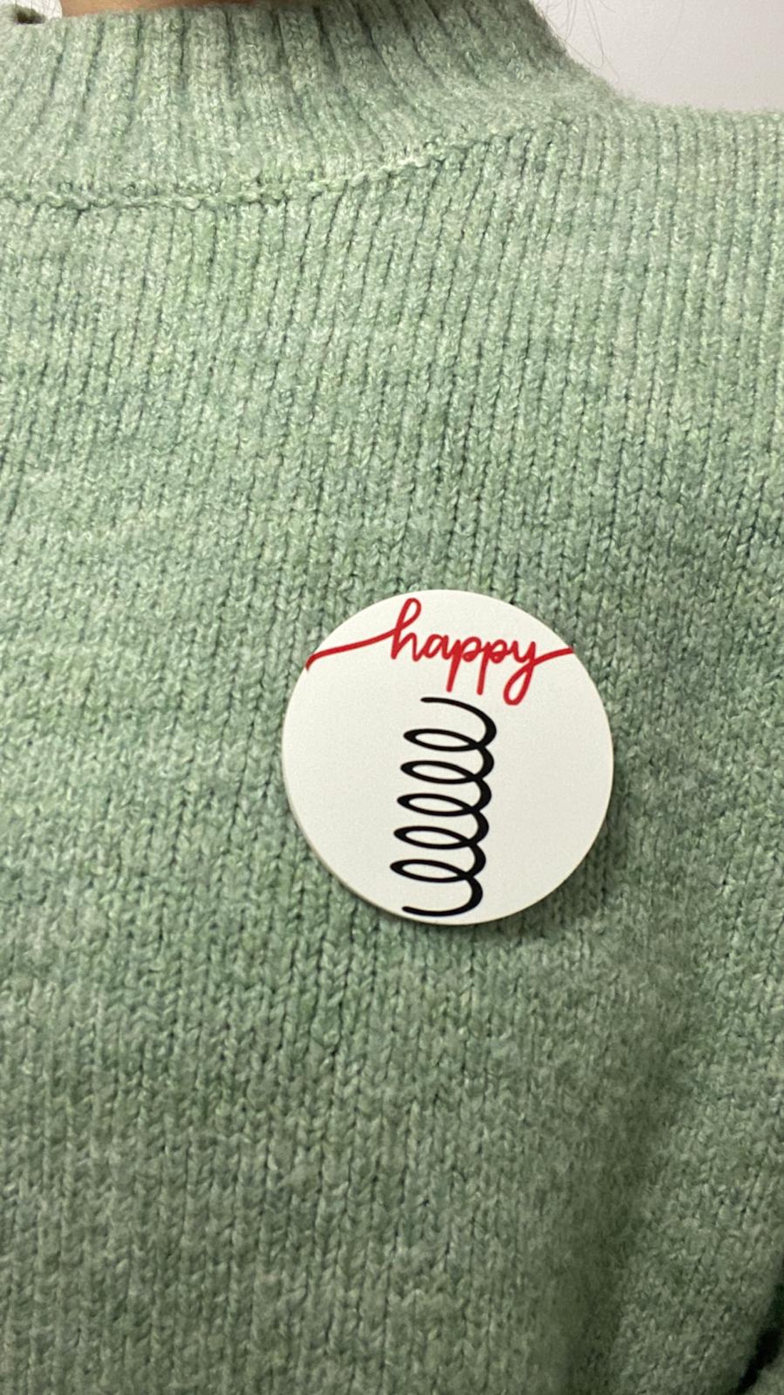 Mărțișor broșă - 5.5 cm - Happy Spring - bijuterii - mărțișor - Artynos.ro