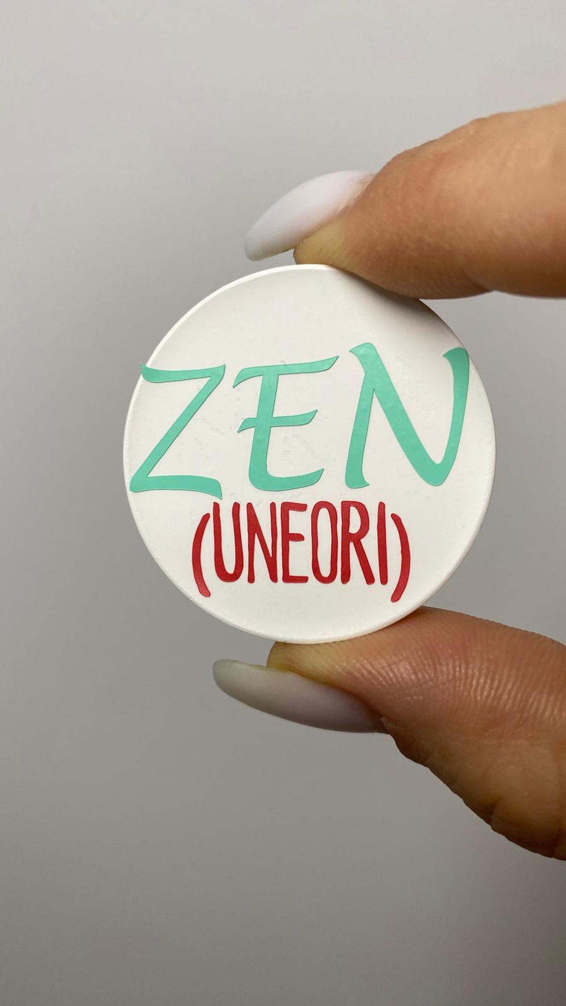 Mărțișor broșă - 3.5 cm - ZEN...uneori - bijuterii - mărțișor - Artynos.ro