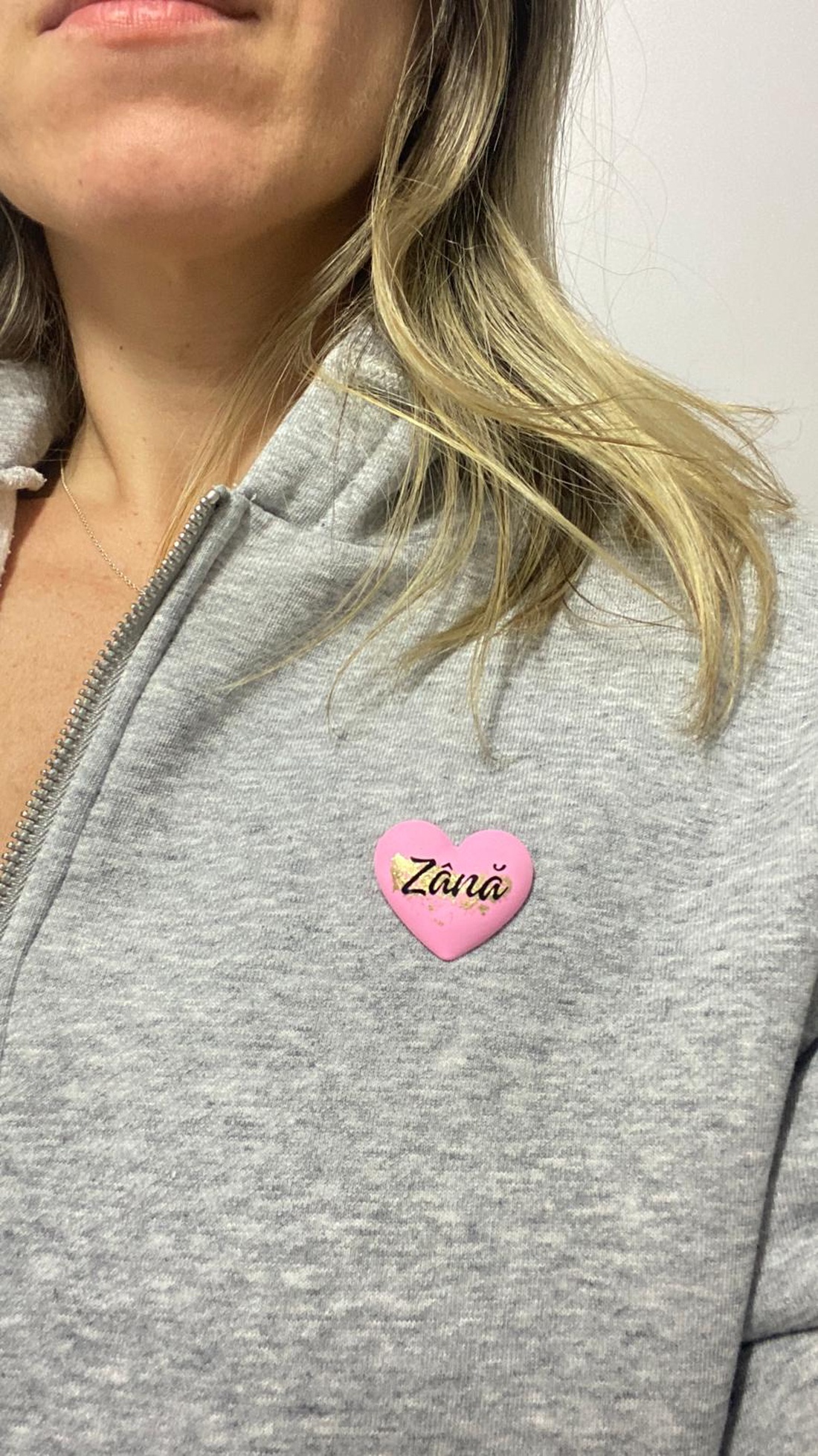 Broșă inimă � 3 cm - Zână  - bijuterii - broșe - Artynos.ro