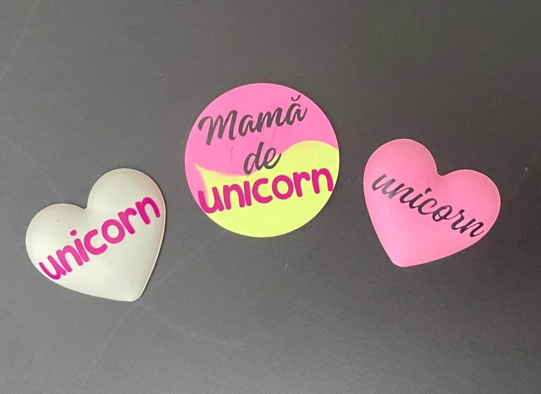 Broșă - Mamă de unicorn � 3.5-5.5 cm - bijuterii - broșe - Artynos.ro