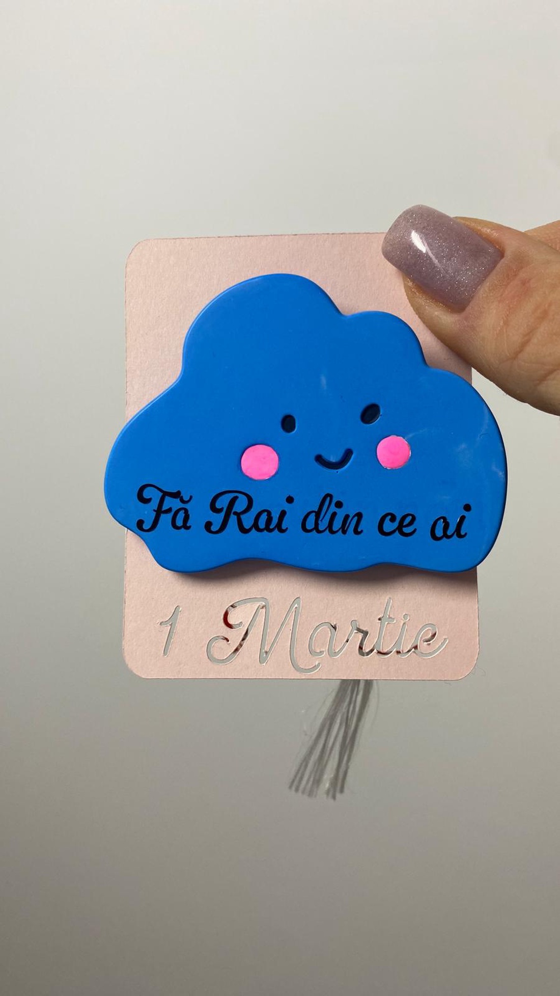 Broșă - formă de nor - bijuterii - broșe - Artynos.ro