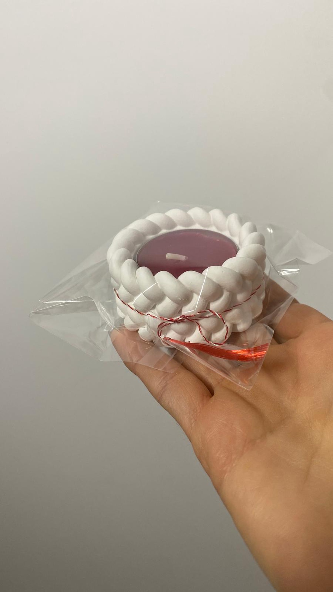 Suport decorativ pentru lumânare tip pastilă - model frânghie - casă & stil de viață - lumânări, parfumuri, arome - felinar cu lumânare - Artynos.ro