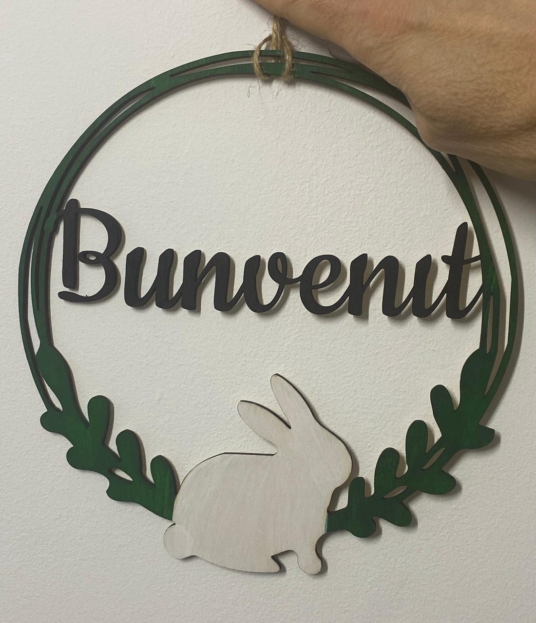 Coroniță ușă intrare � Iepuraș de Paște - decor de sărbători - decorațiuni de paște - alte creații de paște - Artynos.ro