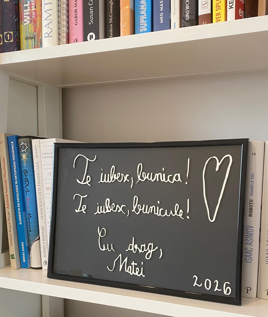 Tablou 3D personalizat din mesaj scris de mână sau desen de copil - decor de sărbători - decorațiuni de paște - alte creații de paște - Artynos.ro