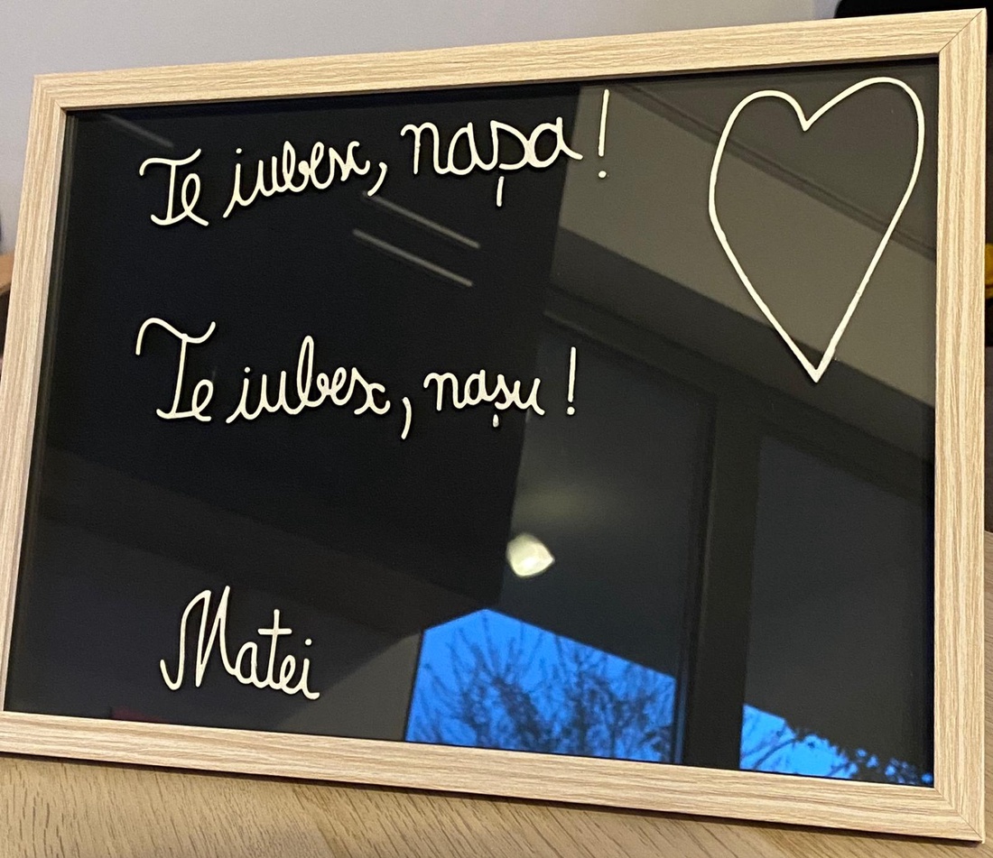 Tablou 3D personalizat din mesaj scris de mână sau desen de copil - decor de sărbători - decorațiuni de paște - alte creații de paște - Artynos.ro