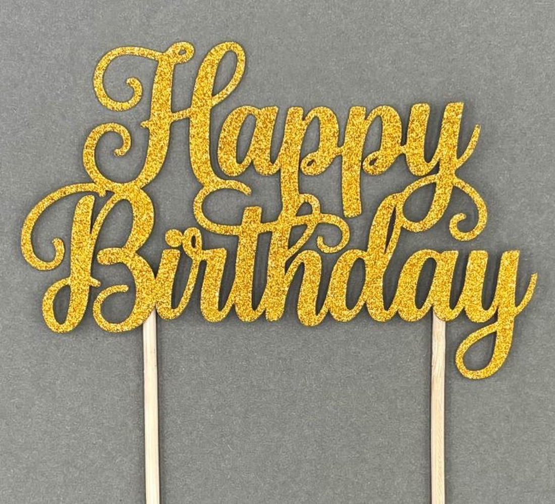 Cake topper - top tort Happy Birthday -  - Artynos.ro