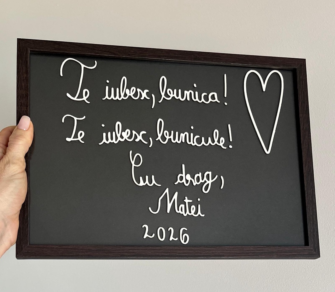 Tablou personalizat 3D din desen sau scris de mână - casă & stil de viață - echipament pentru camera copiilor - decorațiuni de cameră - Artynos.ro