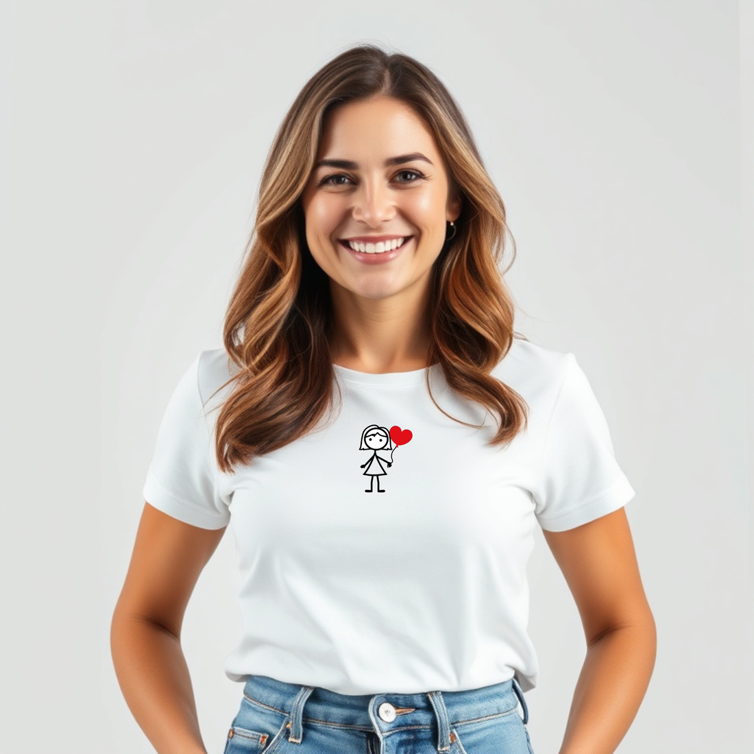 Tricou personalizat � Heart Balloon - îmbrăcăminte și modă - haine damă - tricou și top de damă - Artynos.ro