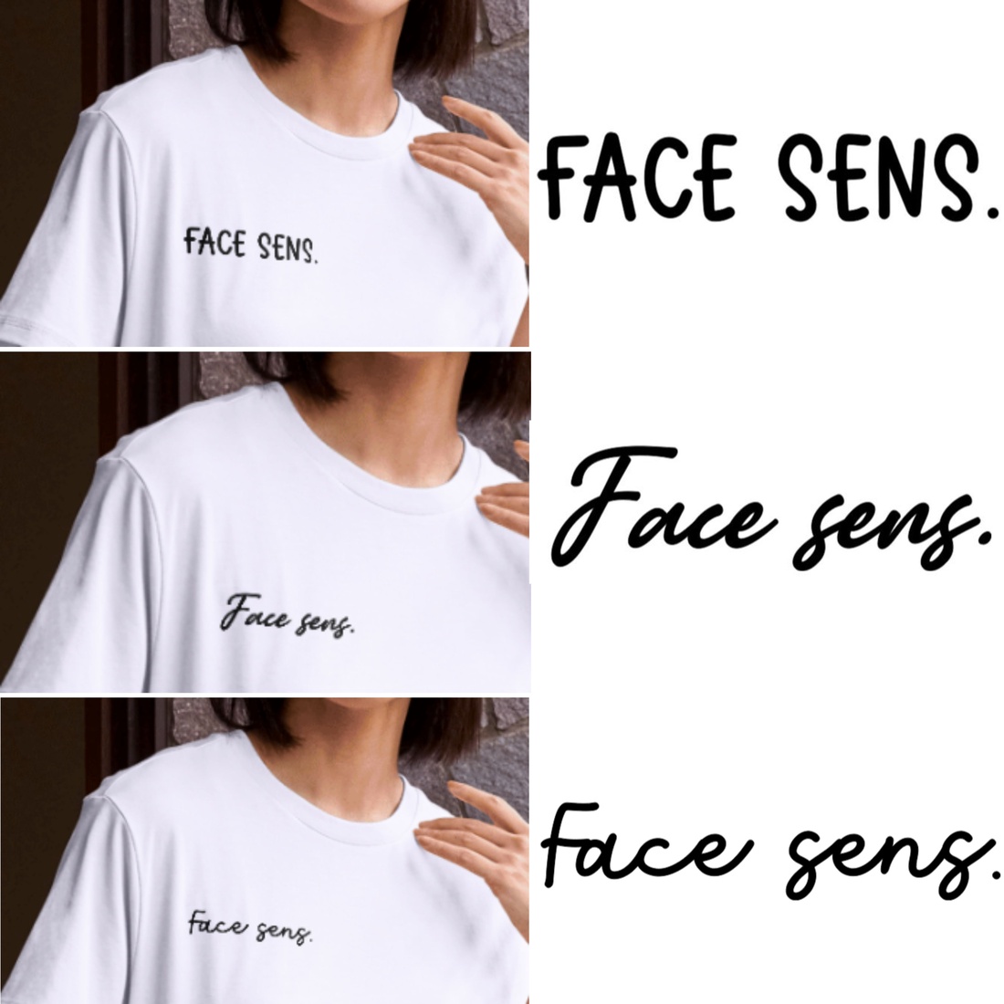 Tricou personalizat pentru femei � Face sens - îmbrăcăminte și modă - haine damă - tricou și top de damă - Artynos.ro