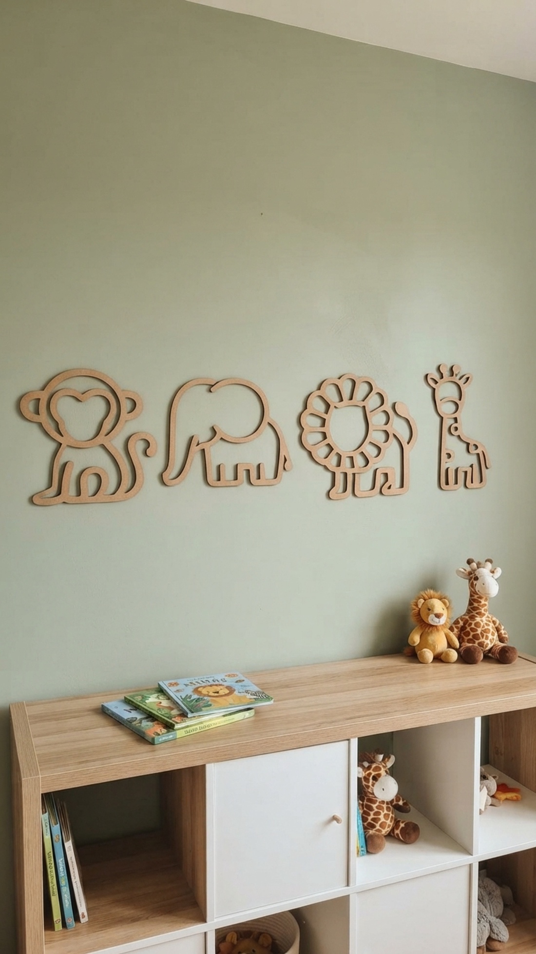 Set 4 animalute 29 cm perete - camera copiilor - casă & stil de viață - echipament pentru camera copiilor - decorațiuni de cameră - Artynos.ro
