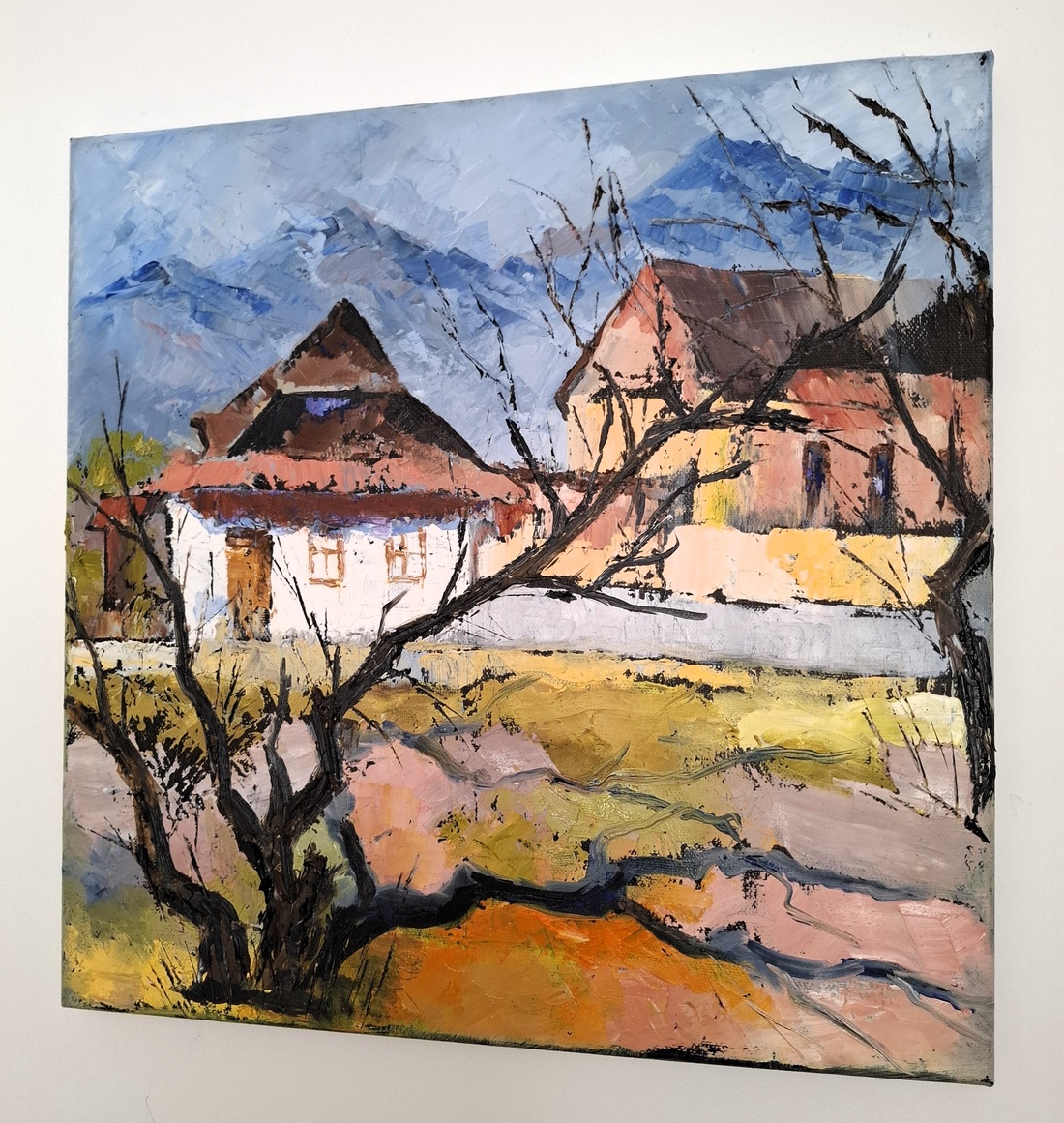 Ecoul toamnei - Fagarașul în tăcere... - arte vizuale și accesorii  - picturi - pictură în ulei - Artynos.ro