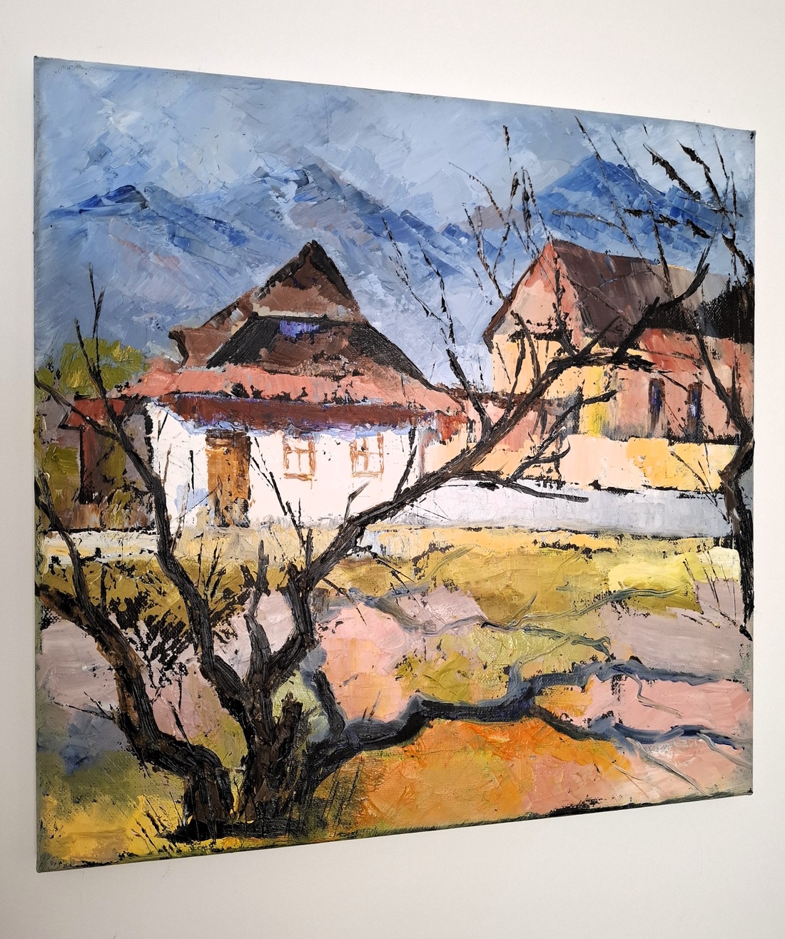 Ecoul toamnei - Fagarașul în tăcere... - arte vizuale și accesorii  - picturi - pictură în ulei - Artynos.ro