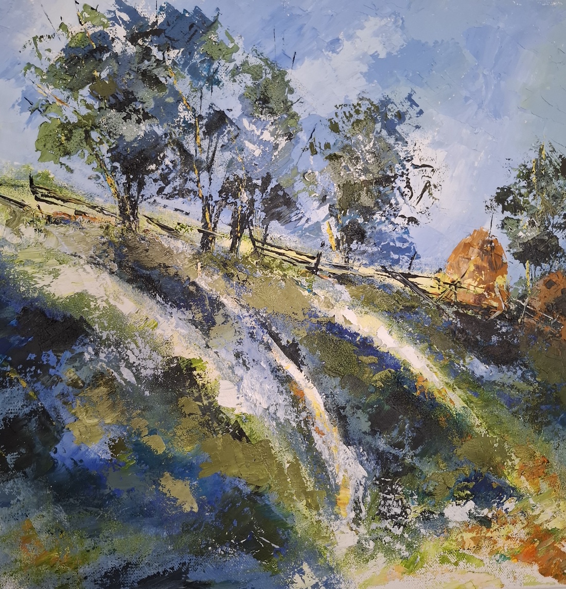 O vară pe colinele-nverzite - arte vizuale și accesorii  - picturi - pictură în ulei - Artynos.ro