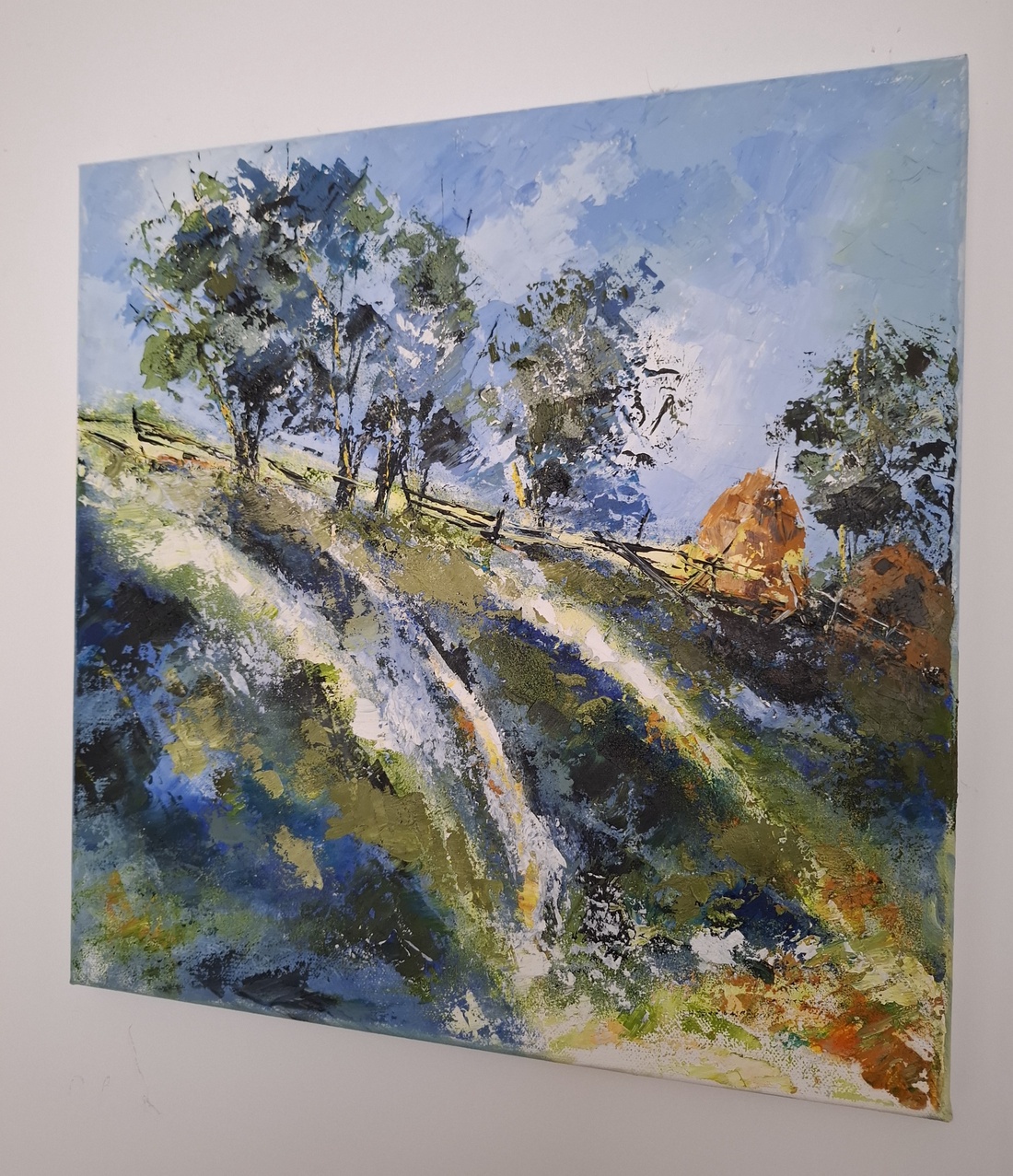 O vară pe colinele-nverzite - arte vizuale și accesorii  - picturi - pictură în ulei - Artynos.ro